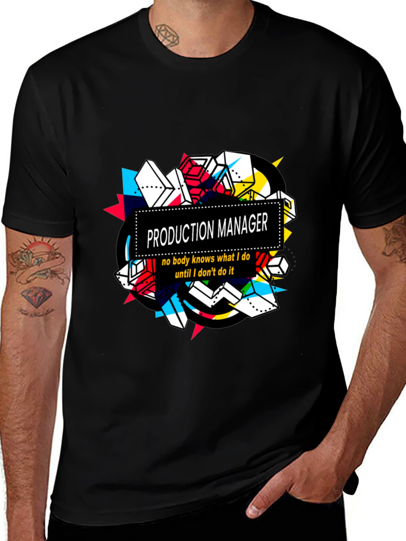 Production Manager Graphic Tee - Bold Statement T-Shirt