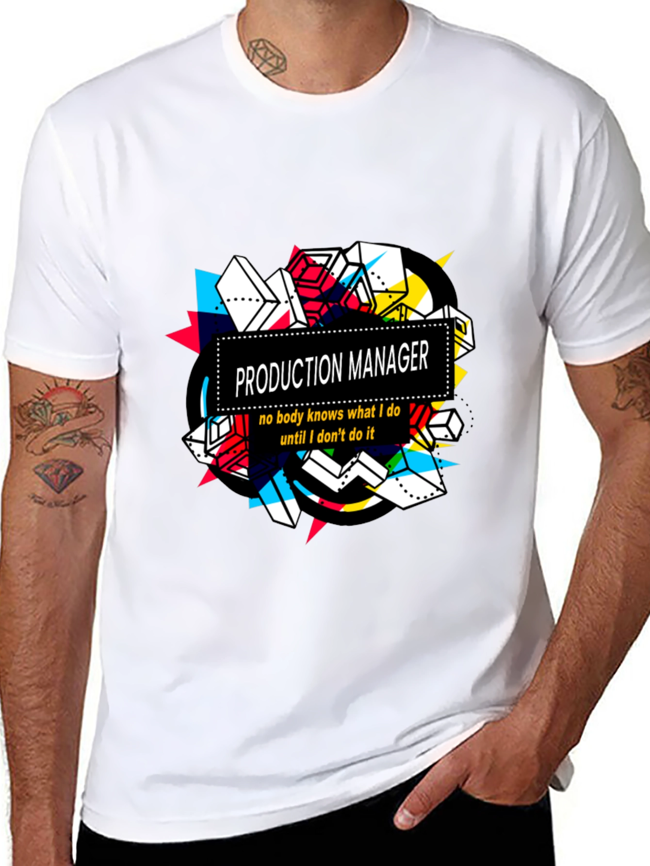 Production Manager Graphic Tee - Bold Statement T-Shirt