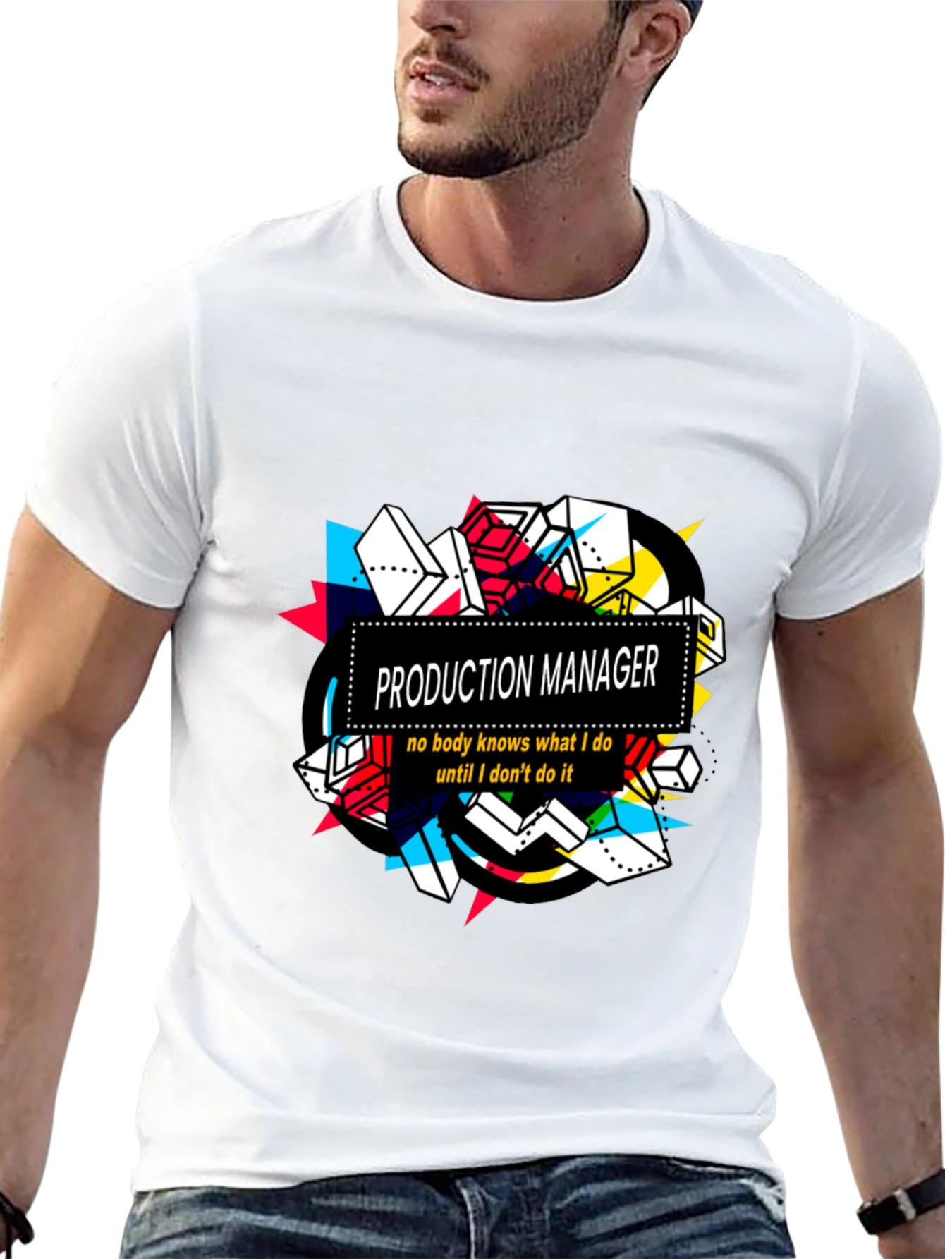 Production Manager Graphic Tee - Bold Statement T-Shirt