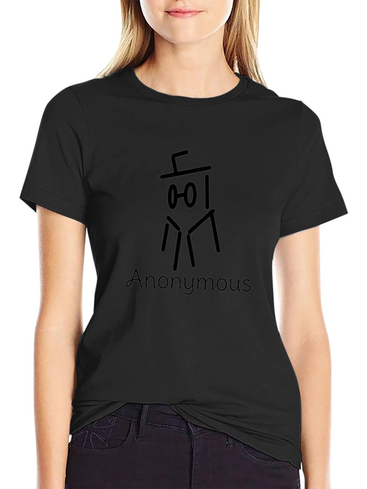 Anonymous Graphic Print Black T-Shirt