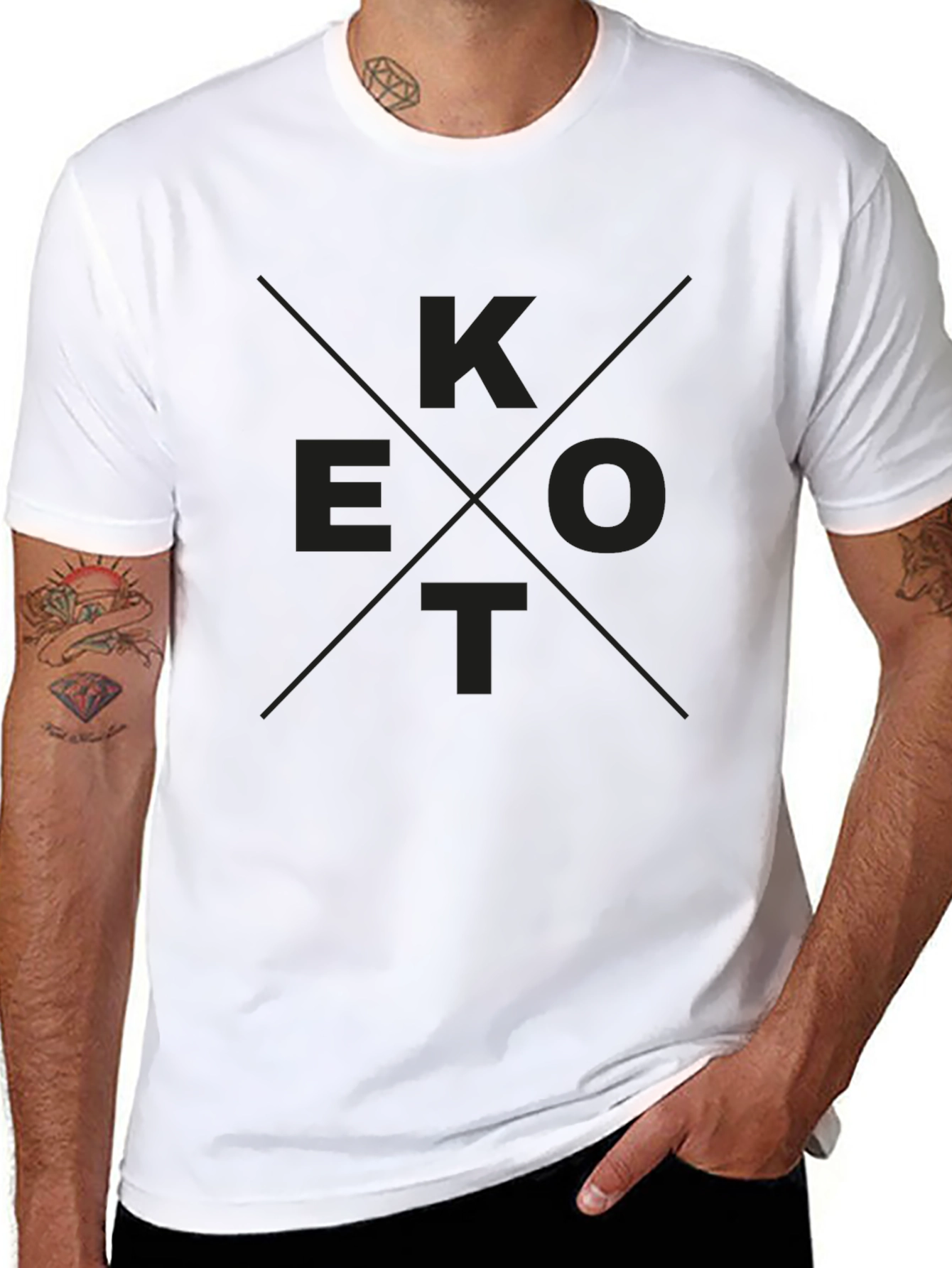 K E O T Black Graphic Tee Shirt