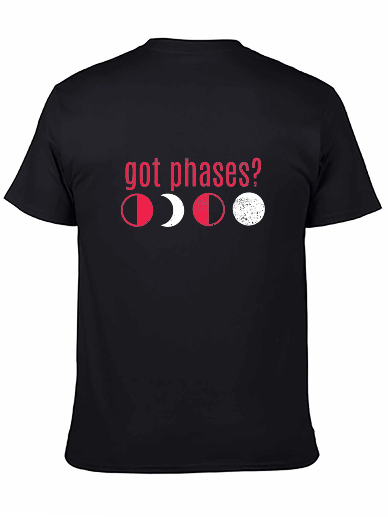 Got Phases? Black Graphic T-Shirt