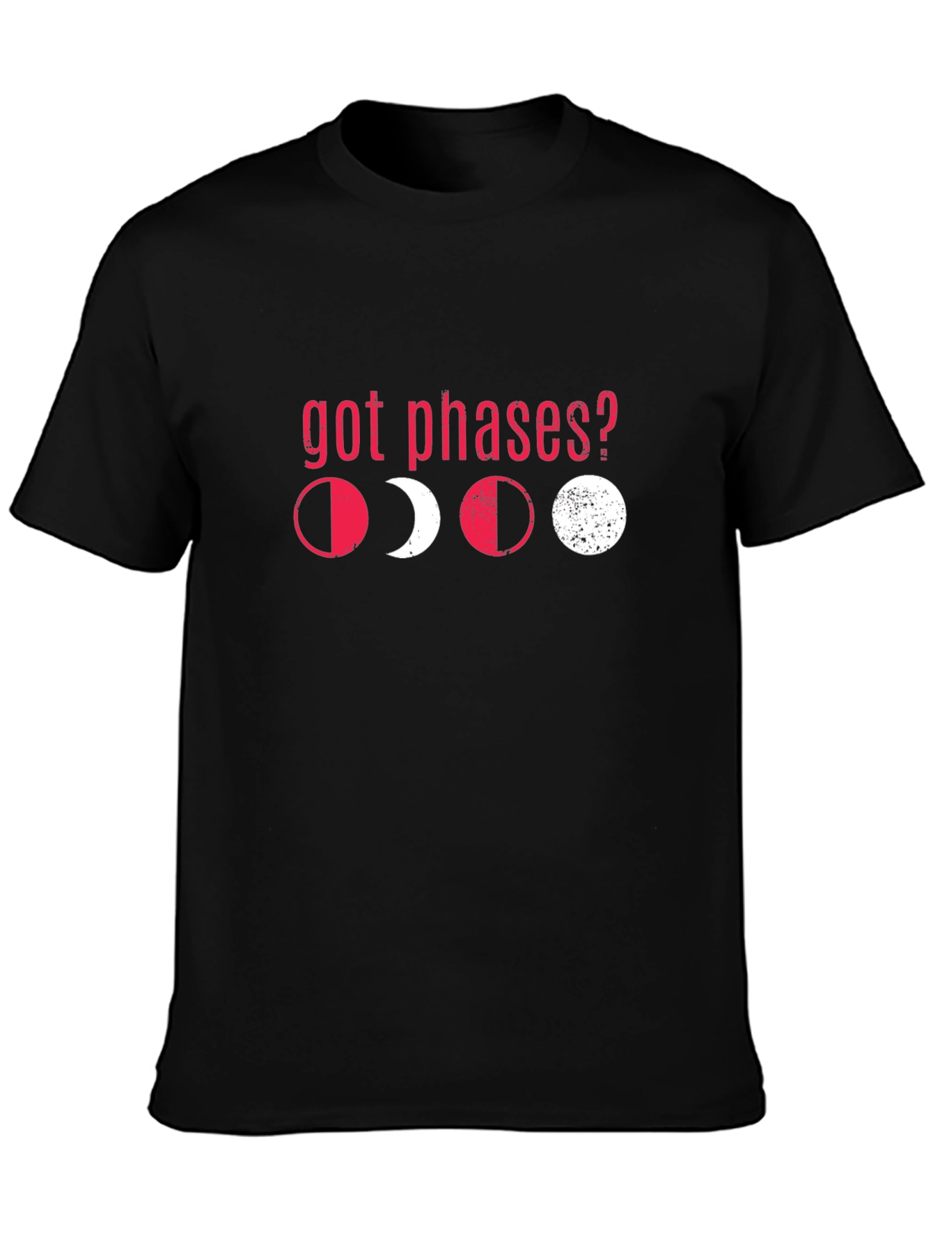 Got Phases? Black Graphic T-Shirt
