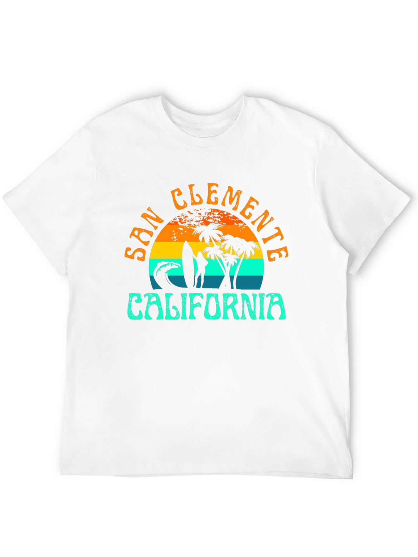 San Clemente California T-Shirt Retro Surf Design