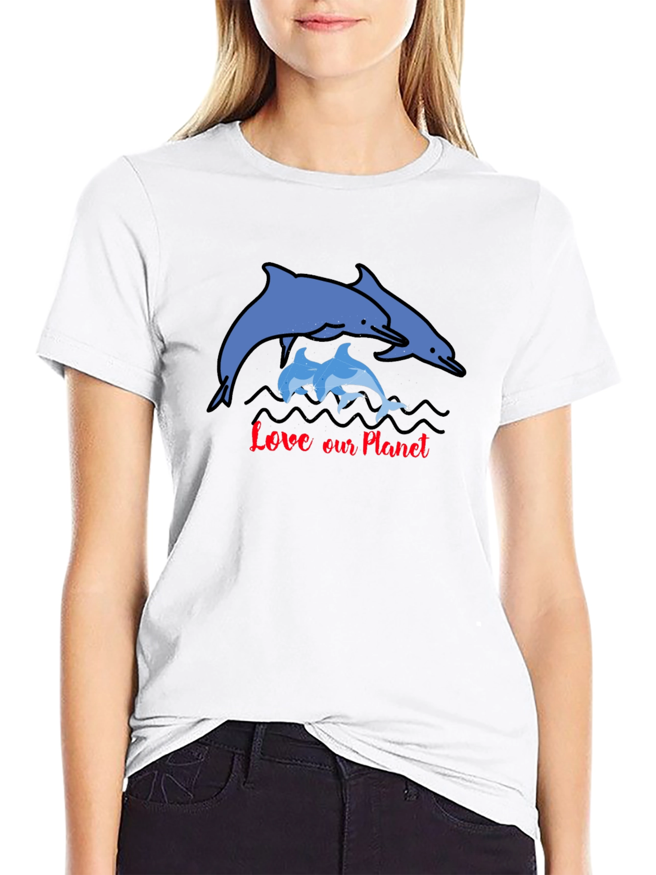 Love Our Planet Dolphin Graphic Tee