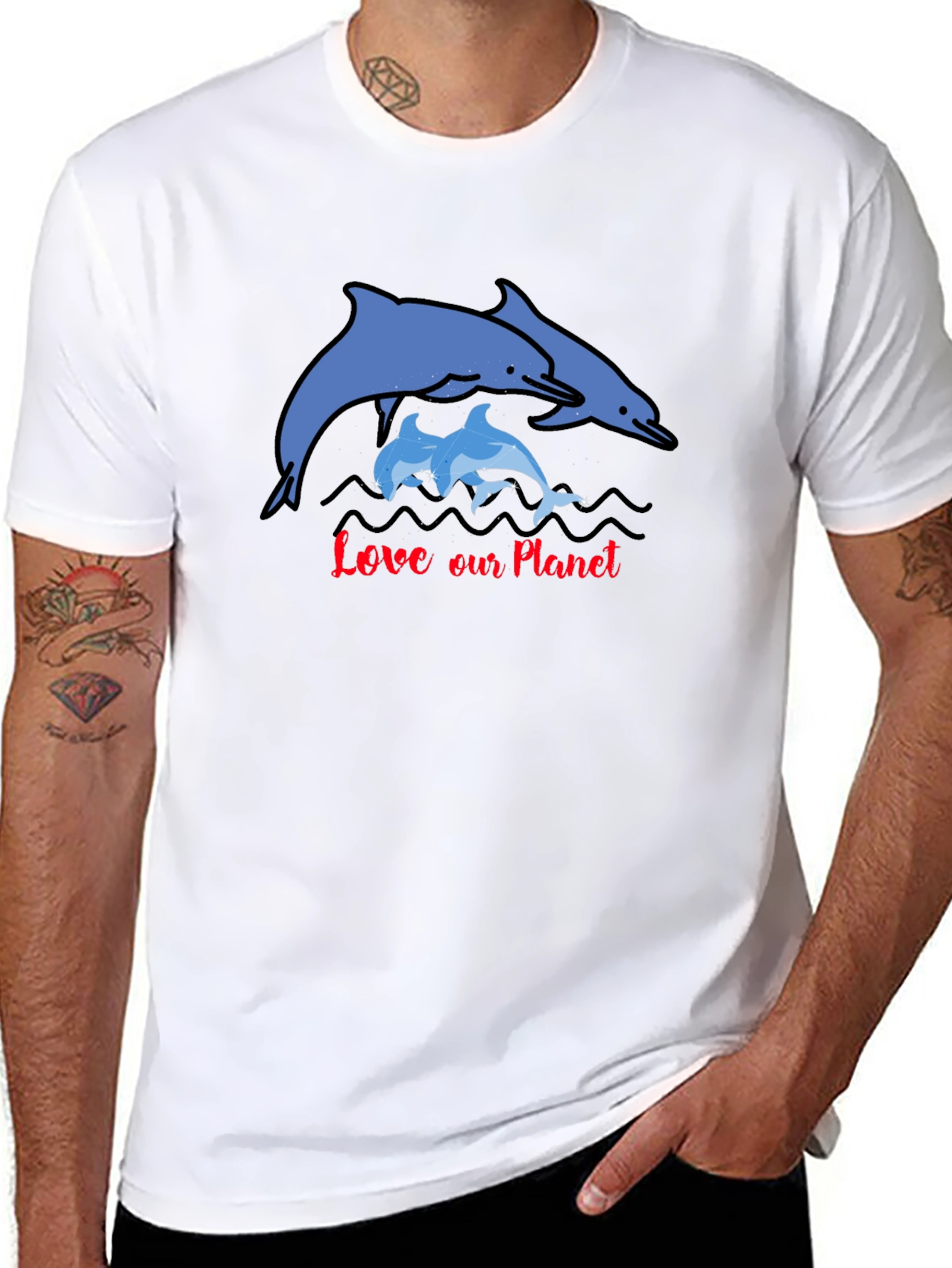 Love Our Planet Dolphin Graphic Tee