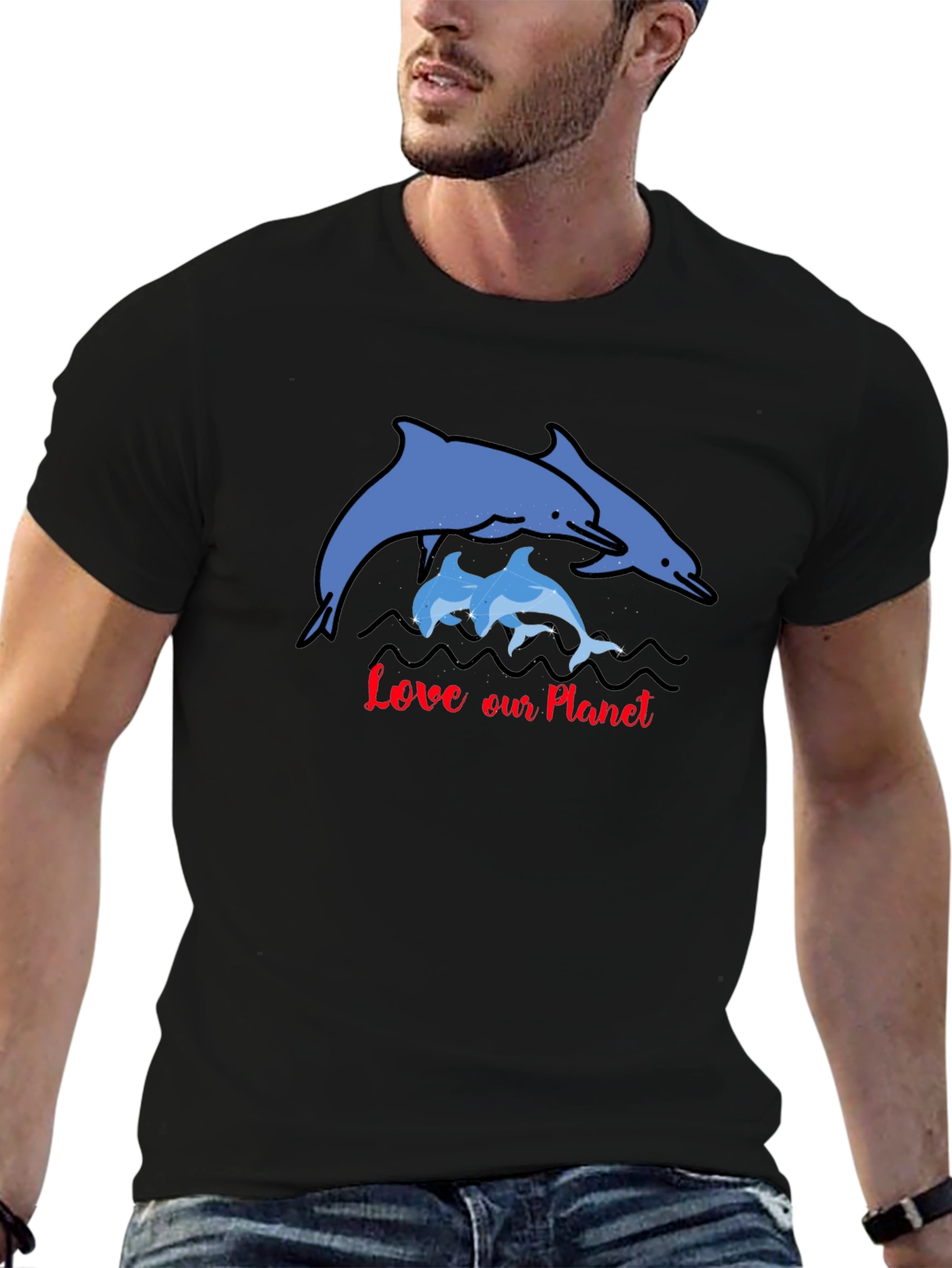 Love Our Planet Dolphin Graphic Tee