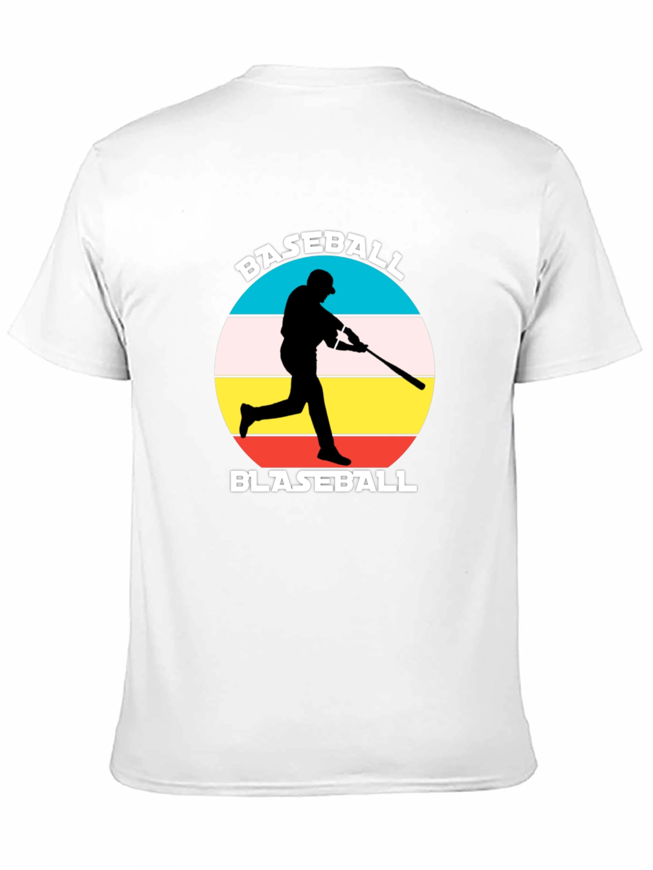Baseball Player Graphic Tee - Retro Style