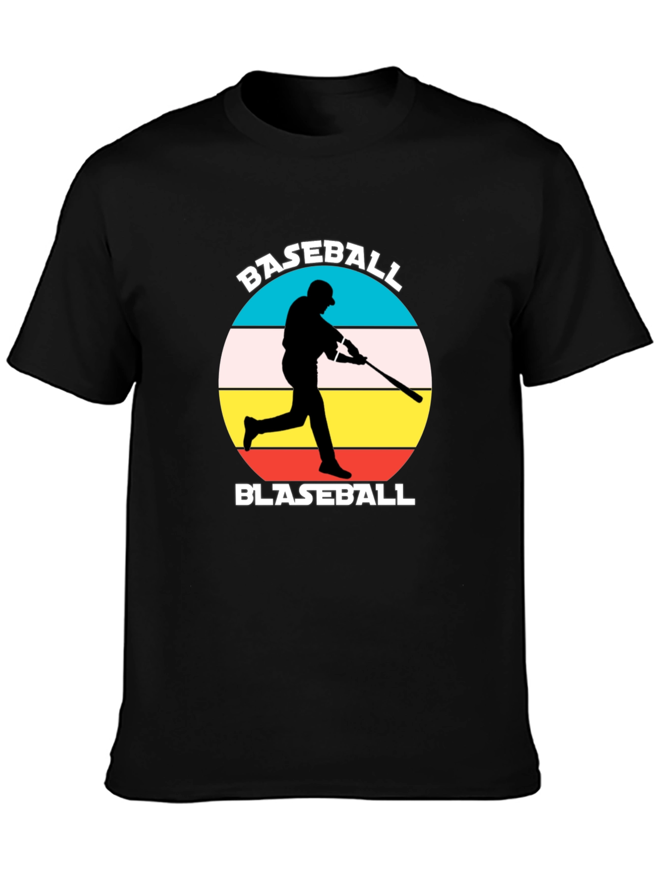 Baseball Player Graphic Tee - Retro Style