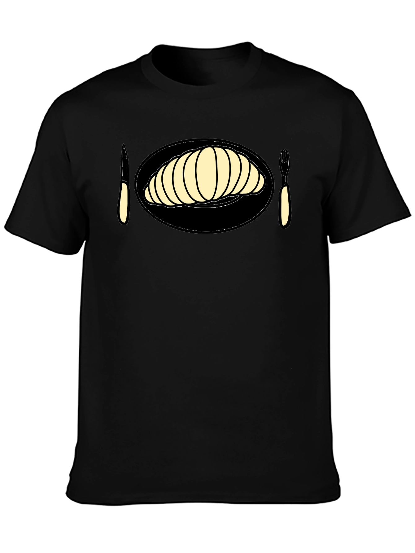 Croissant Graphic Tee - Unique Foodie Fashion