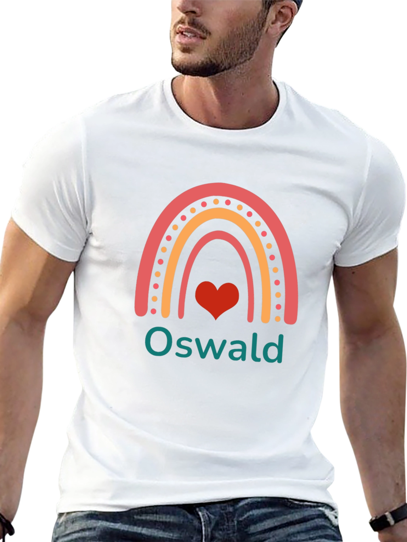 Oswald Rainbow Heart T-Shirt