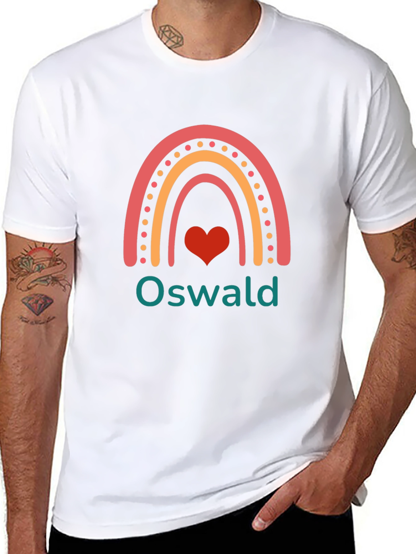 Oswald Rainbow Heart T-Shirt