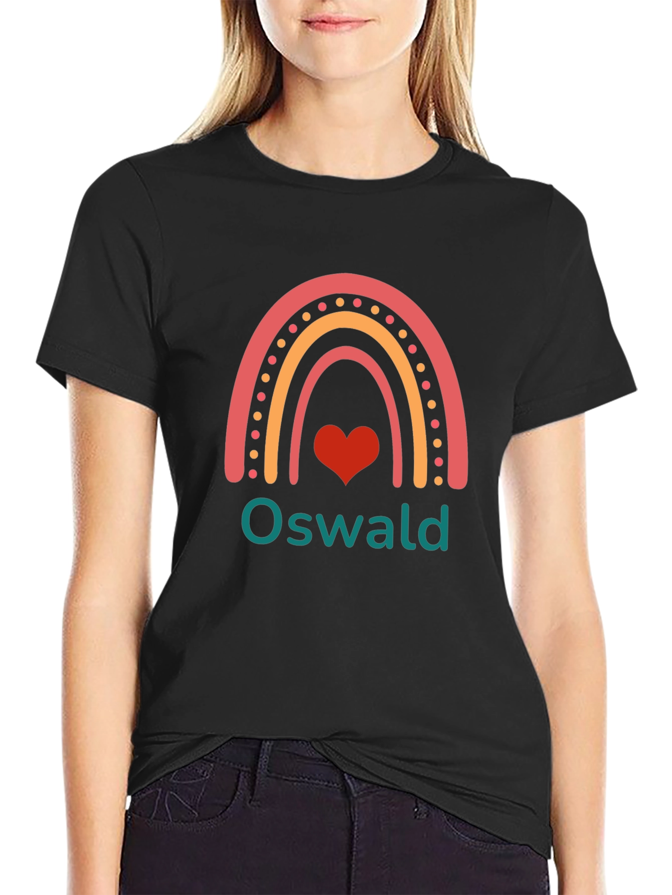 Oswald Rainbow Heart T-Shirt