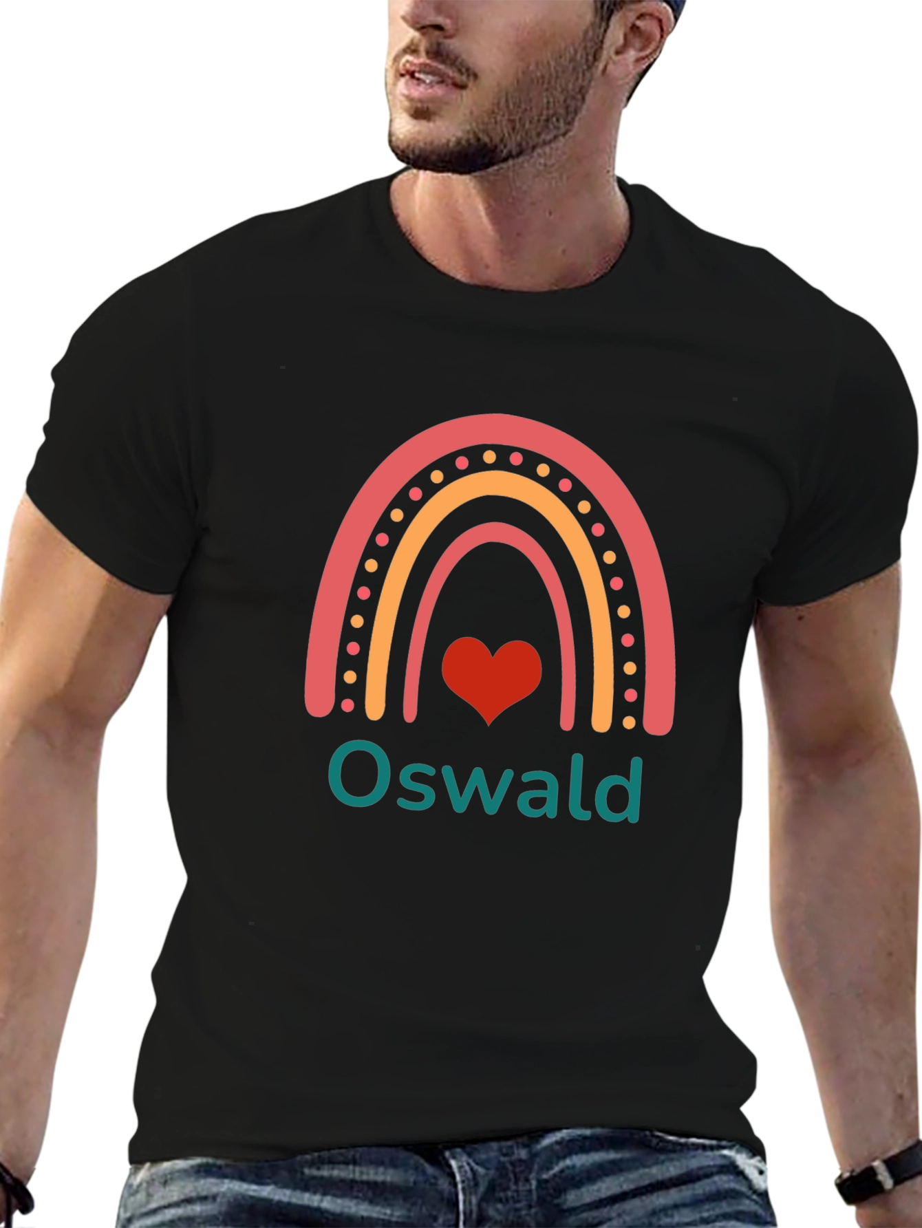 Oswald Rainbow Heart T-Shirt