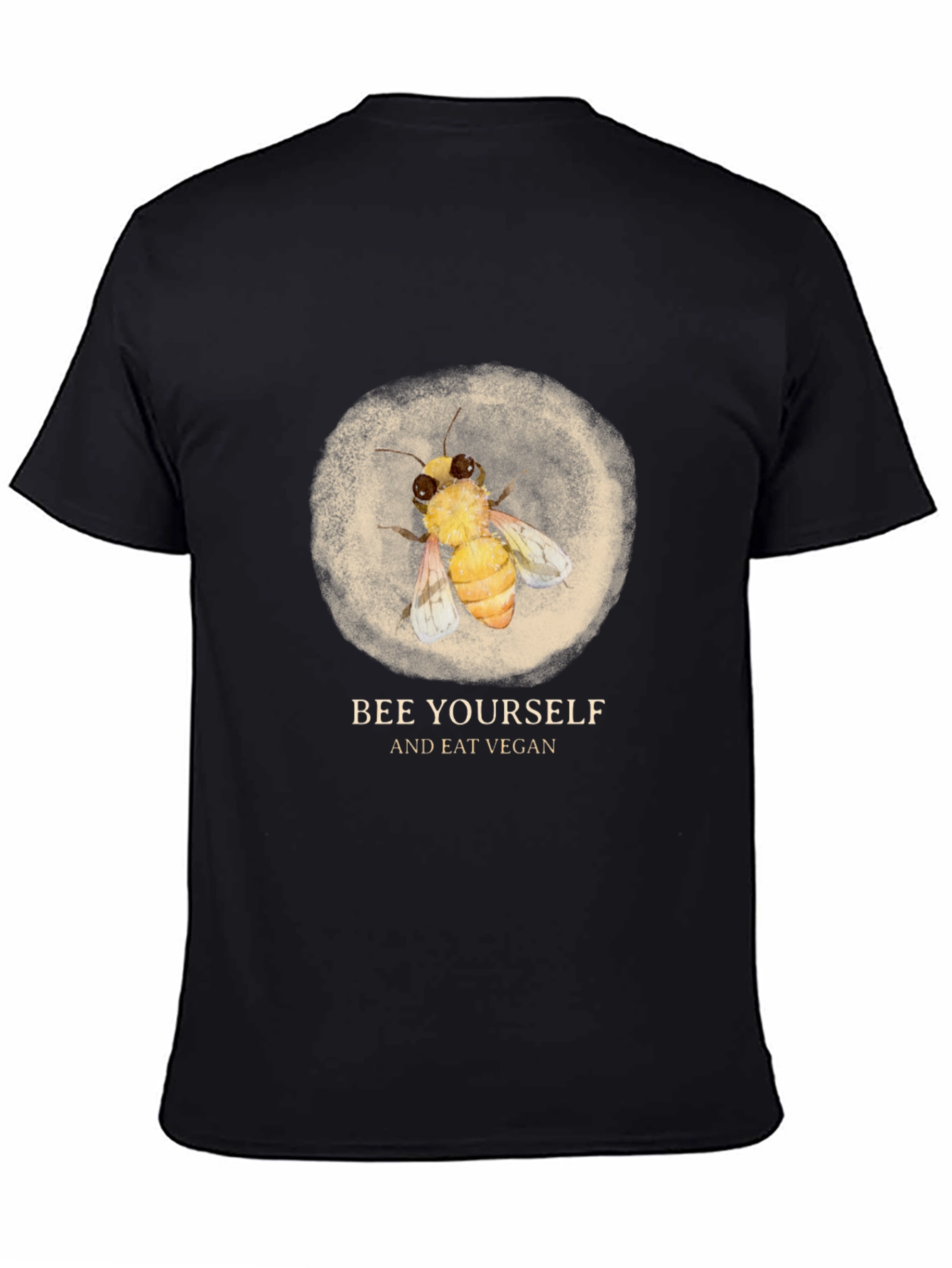 Bee Yourself Vegan T-Shirt - Black Graphic Tee