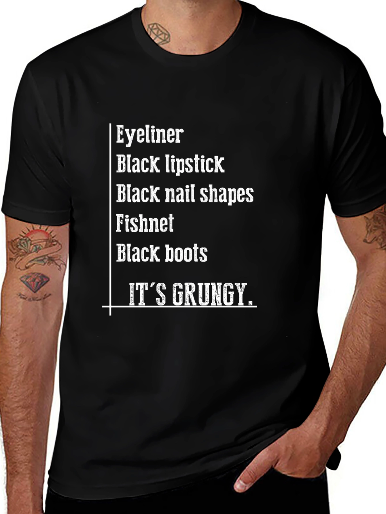 Grunge Aesthetic T-Shirt - Eyeliner Boots