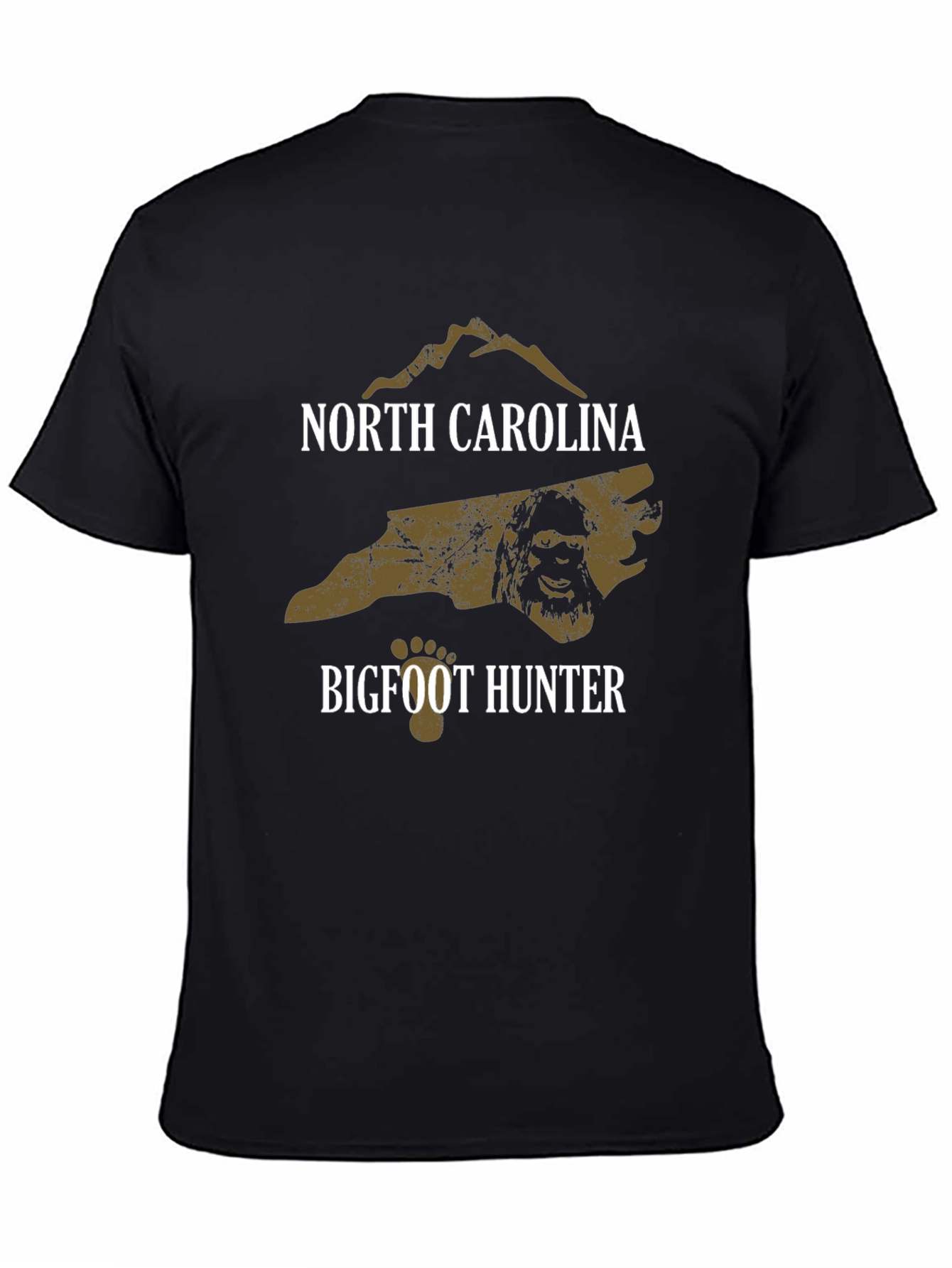 North Carolina Bigfoot Hunter Graphic T-Shirt