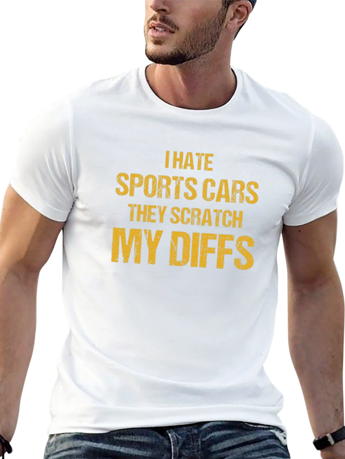 I Hate Sports Cars Funny Graphic T-Shirt