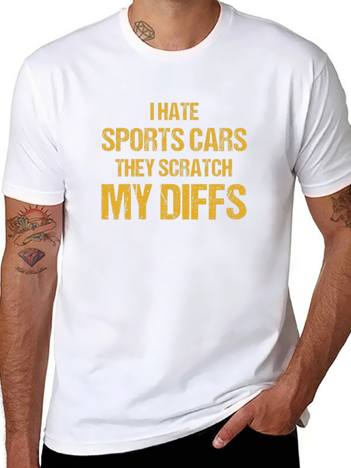 I Hate Sports Cars Funny Graphic T-Shirt