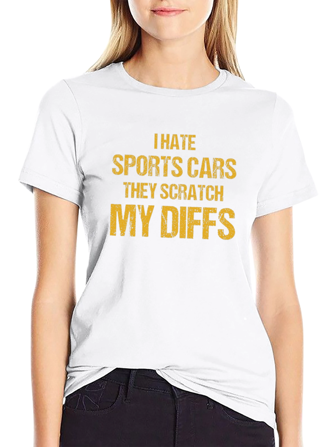 I Hate Sports Cars Funny Graphic T-Shirt