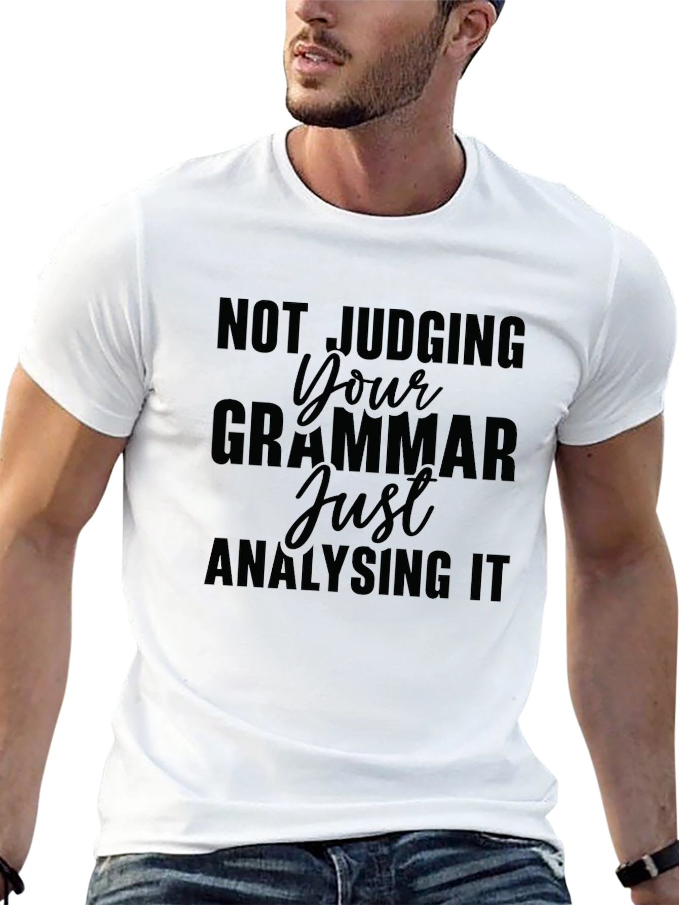 Funny Grammar Analyst Black T-Shirt