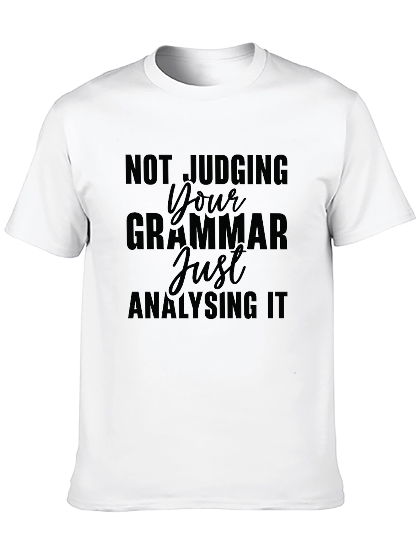 Funny Grammar Analyst Black T-Shirt