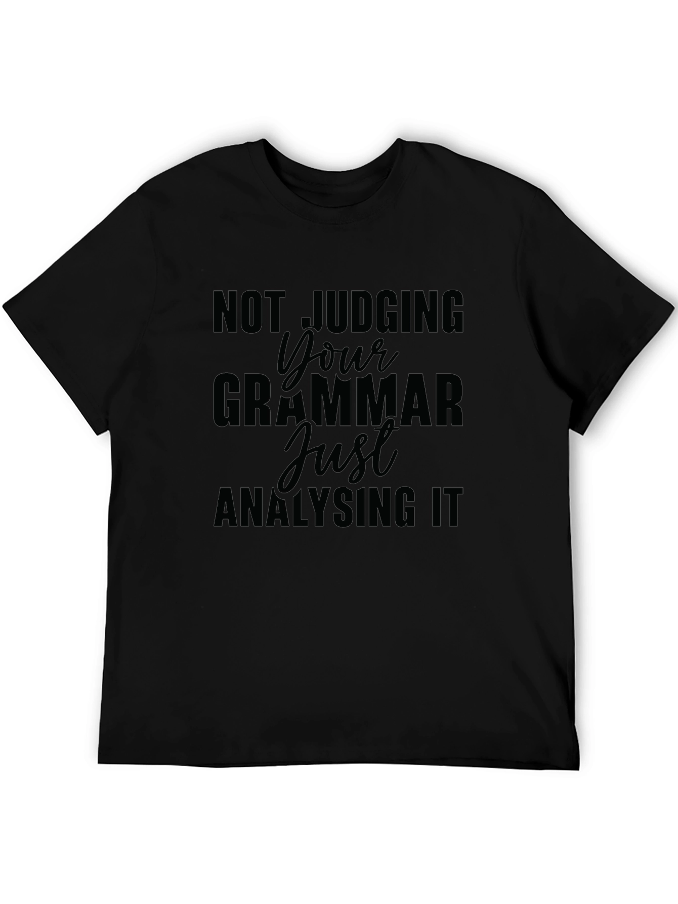 Funny Grammar Analyst Black T-Shirt