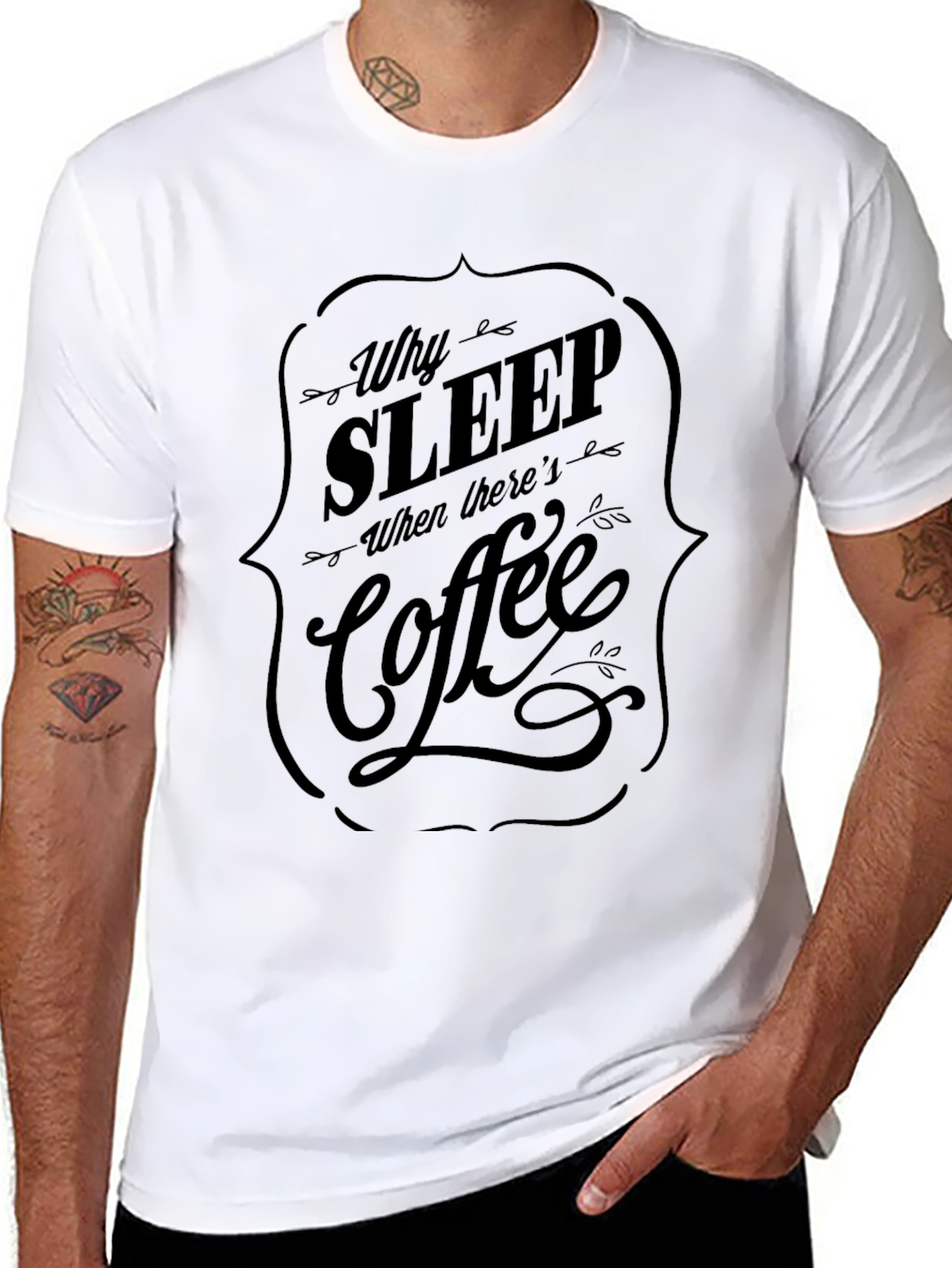 Why Sleep? Coffee Black Graphic Tee