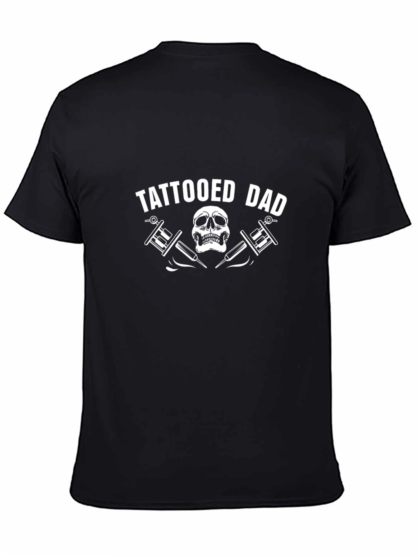 Tattooed Dad T-Shirt - Skull & Tattoo Machine Design
