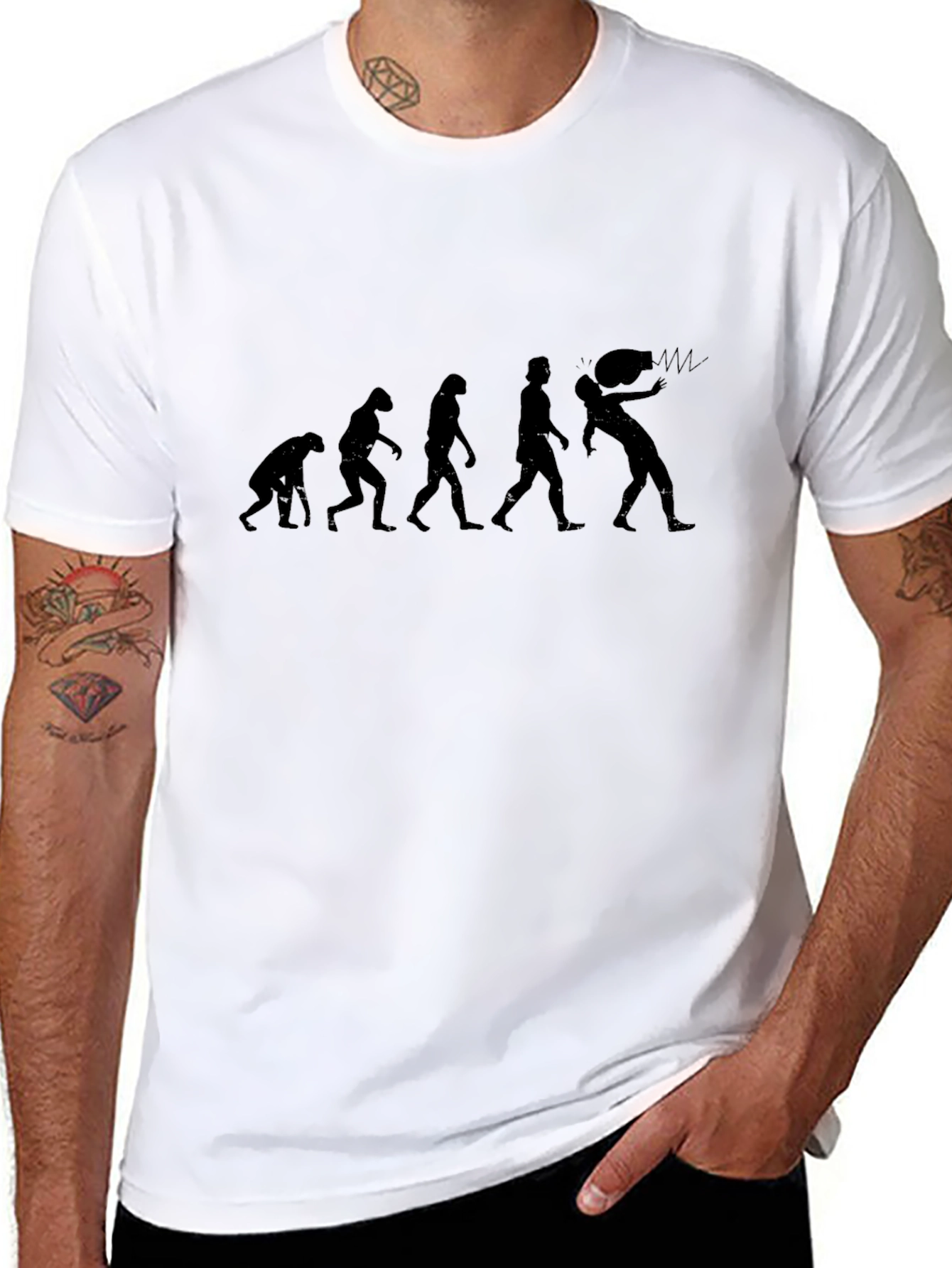 Evolution of Bad Ideas Black T-Shirt