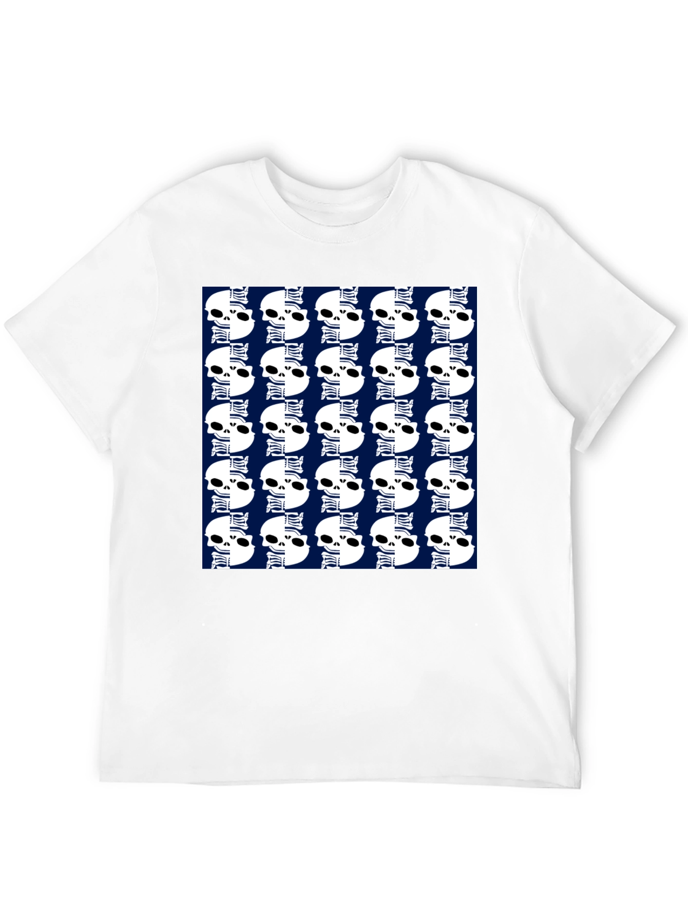 Skull Pattern Black T-Shirt