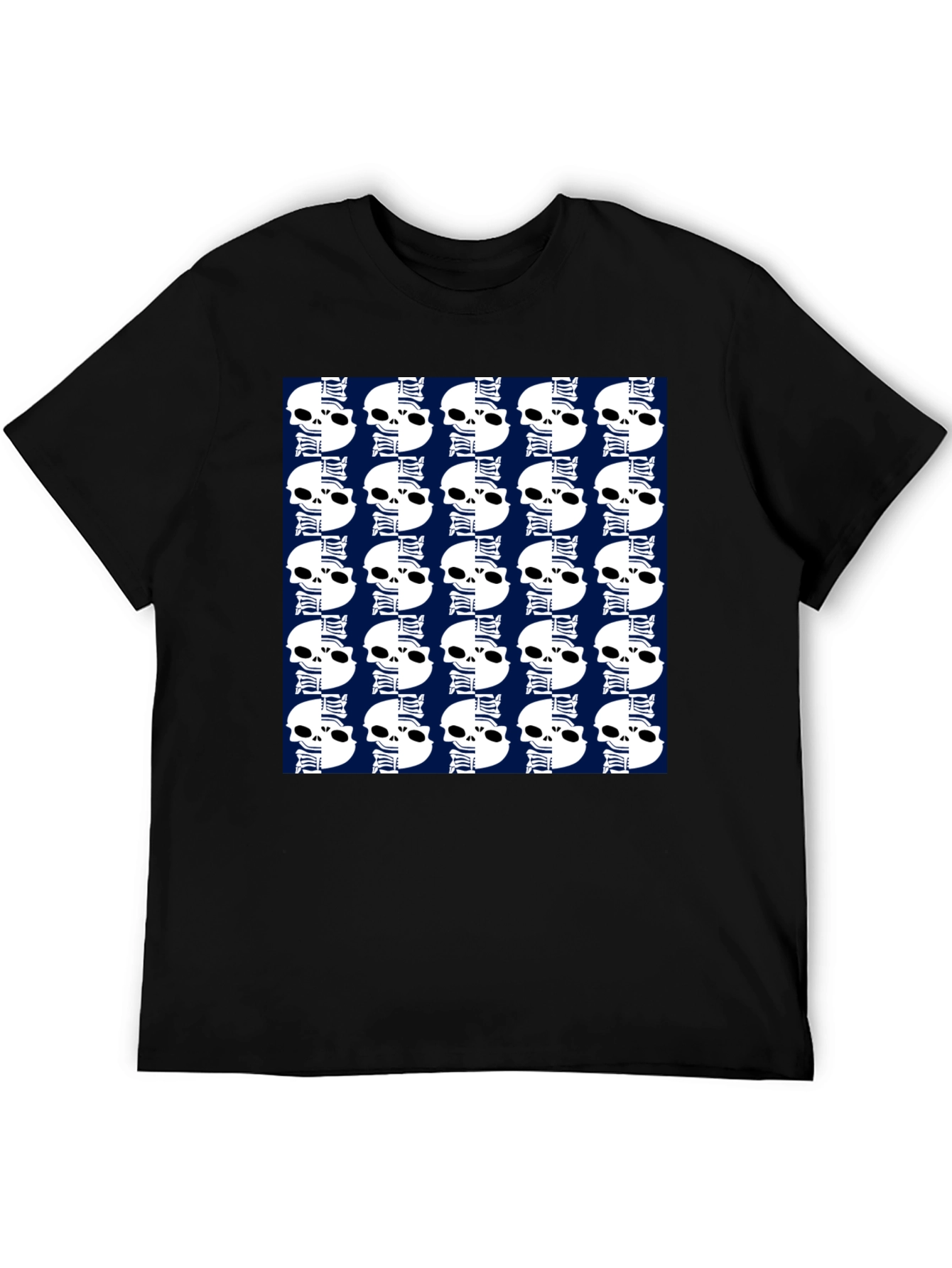 Skull Pattern Black T-Shirt