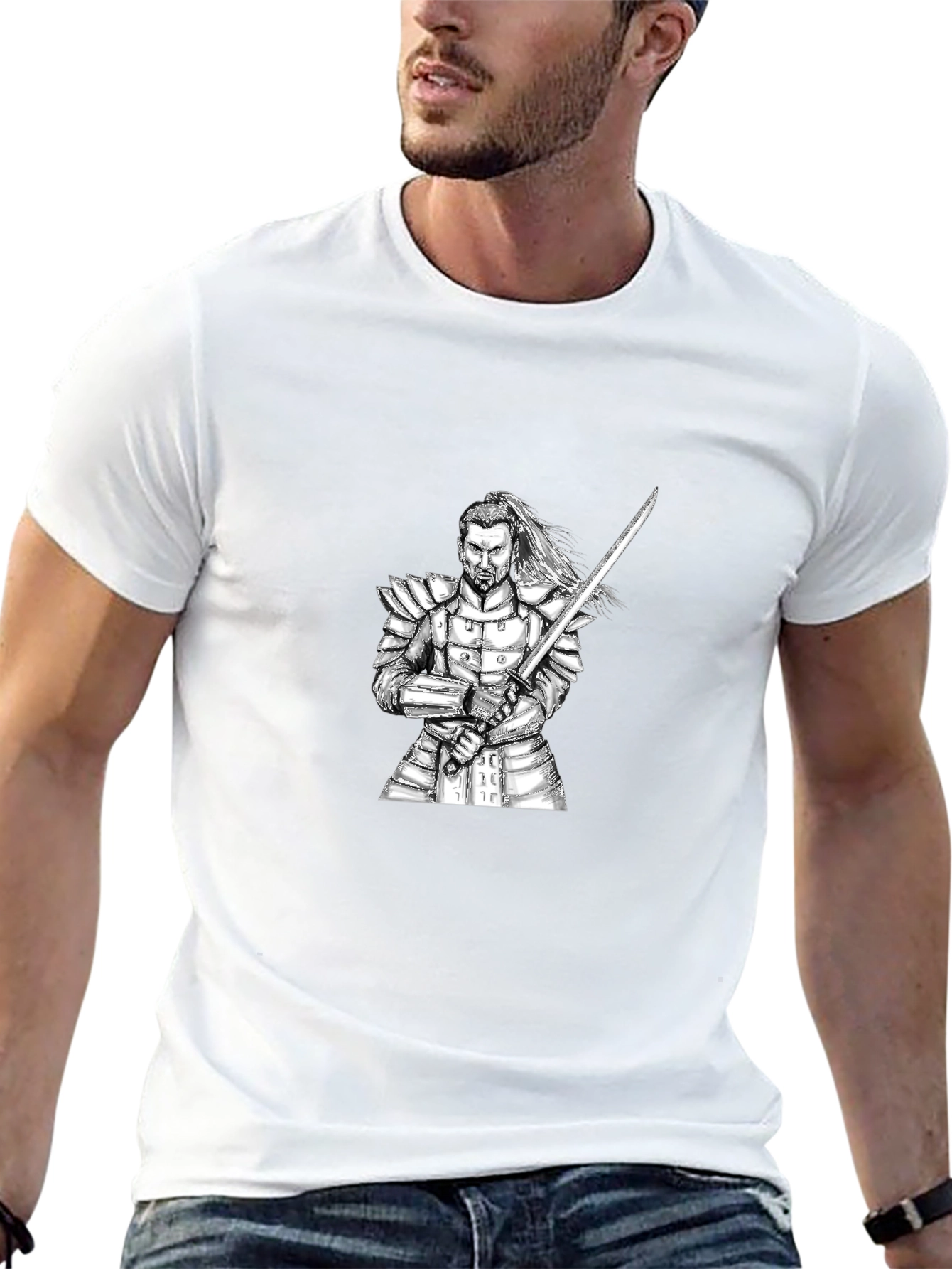 Samurai Warrior Graphic Black T-Shirt