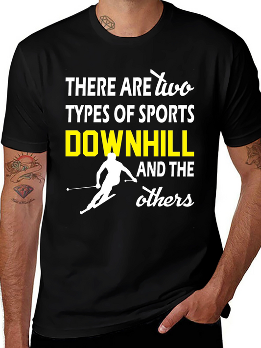 Downhill Sports T-Shirt - Funny Skiing Tee