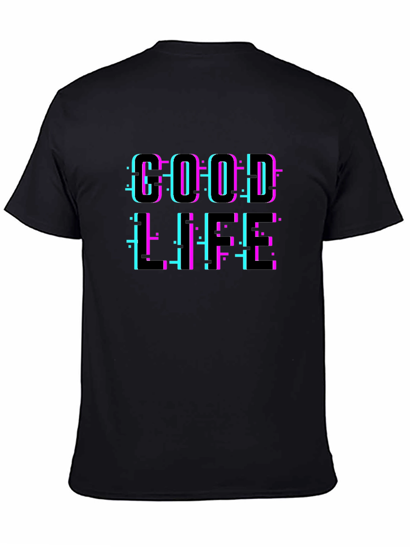 Good Life Glitch Graphic T-Shirt