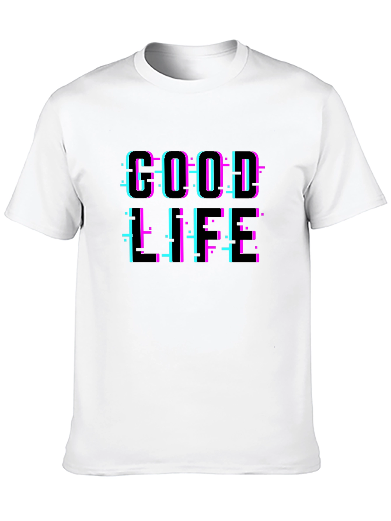 Good Life Glitch Graphic T-Shirt