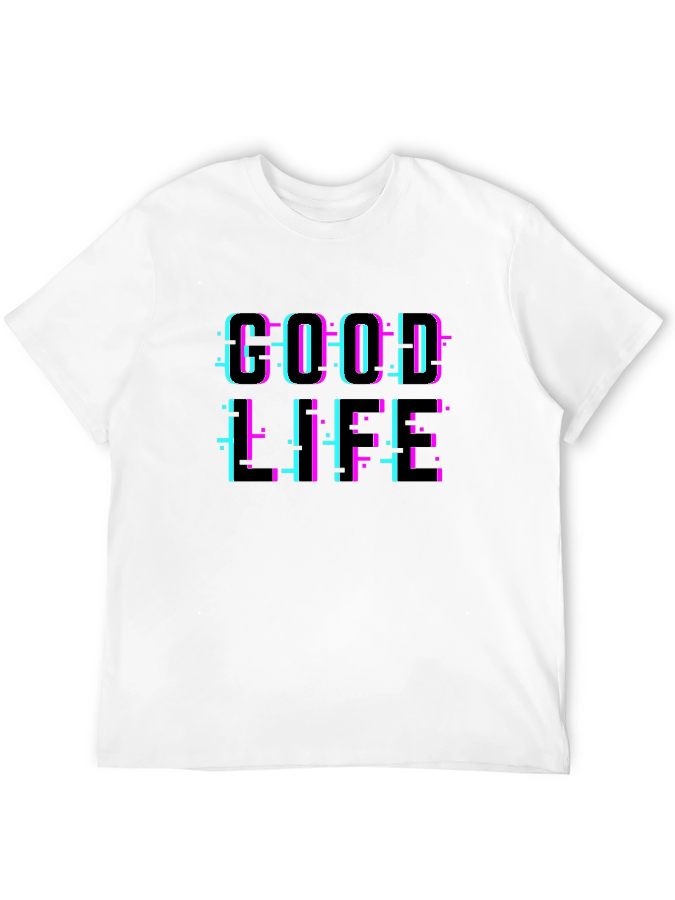 Good Life Glitch Graphic T-Shirt