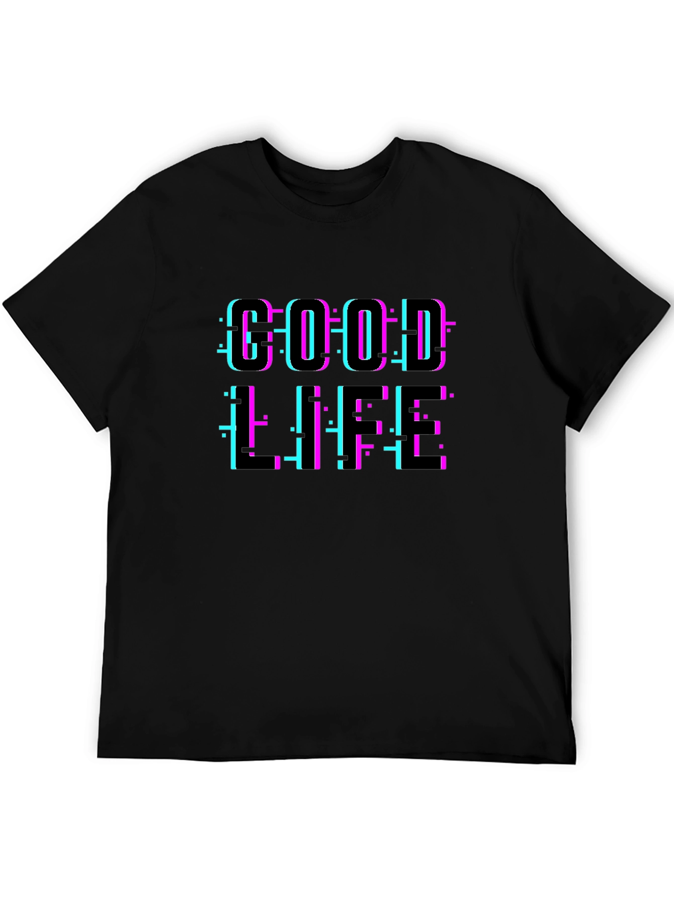 Good Life Glitch Graphic T-Shirt