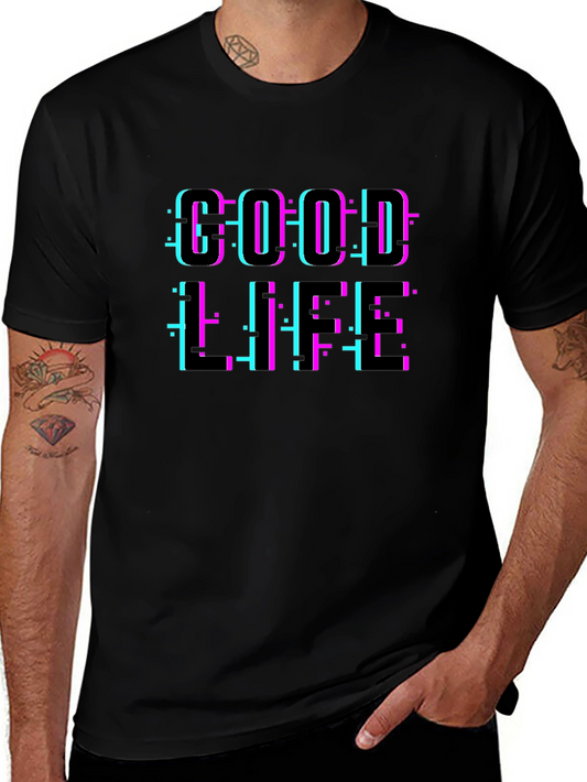 Good Life Glitch Graphic T-Shirt