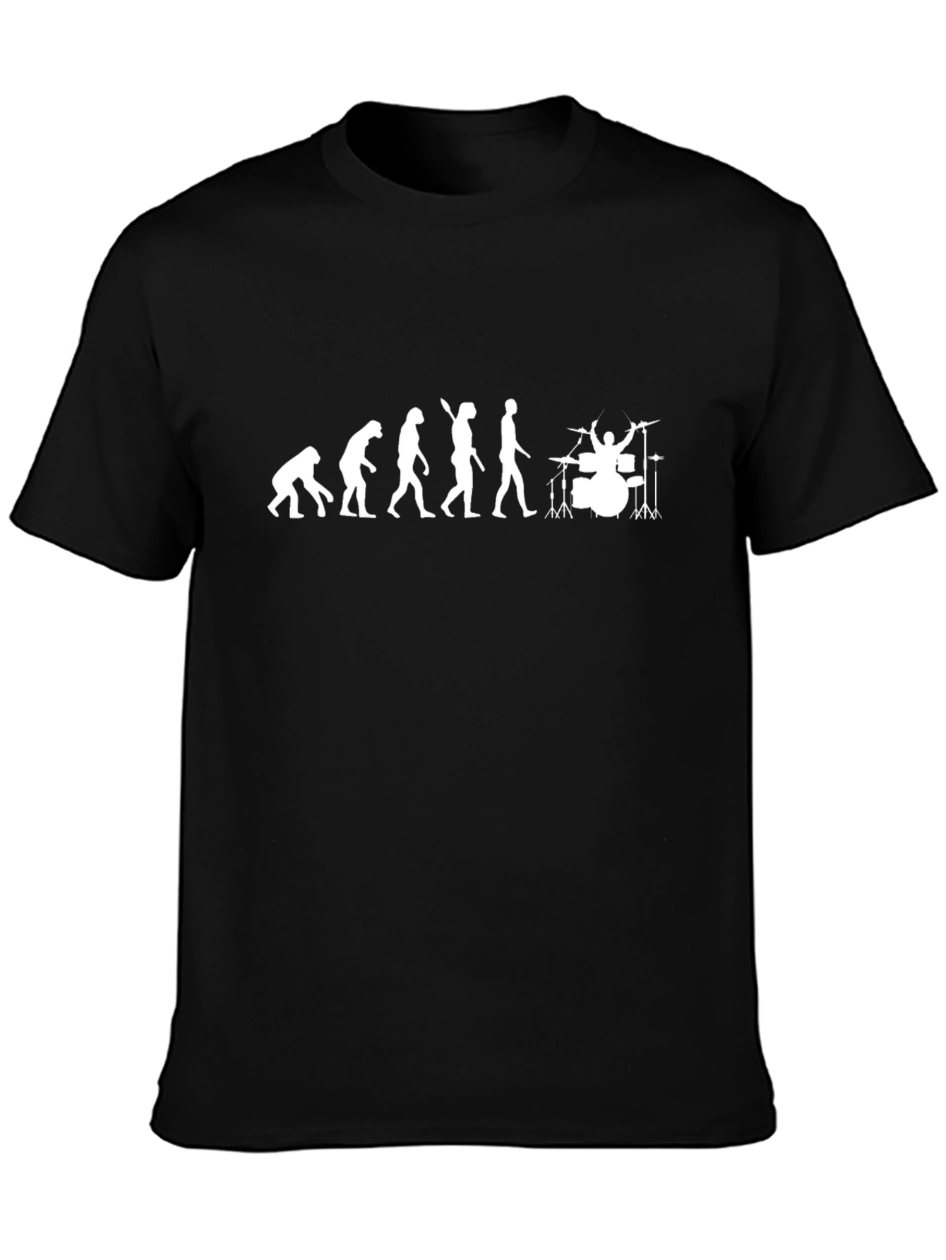 Evolution of Drumming Black T-Shirt