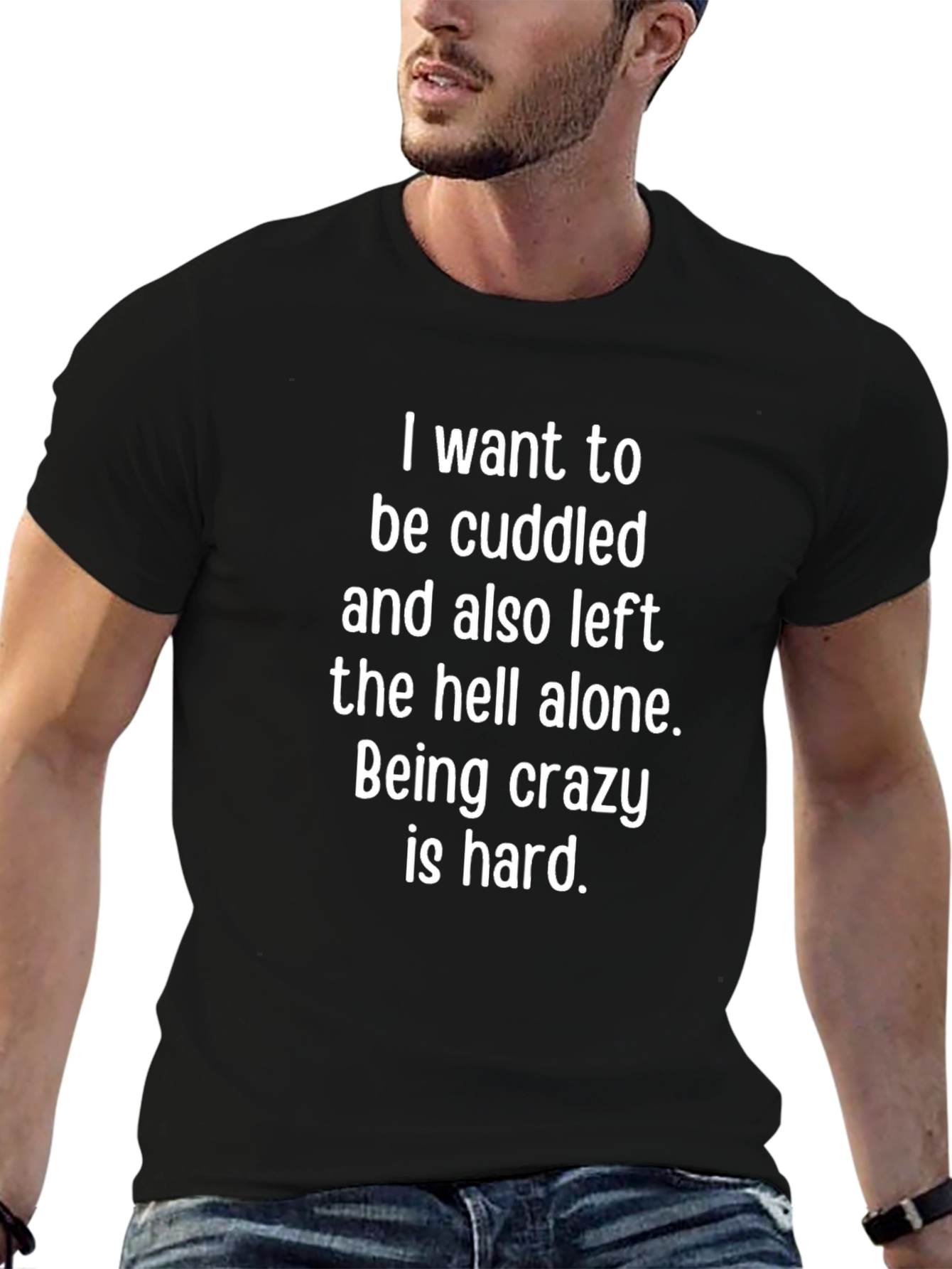 Cuddled & Alone Graphic Tee - Funny Statement Shirt