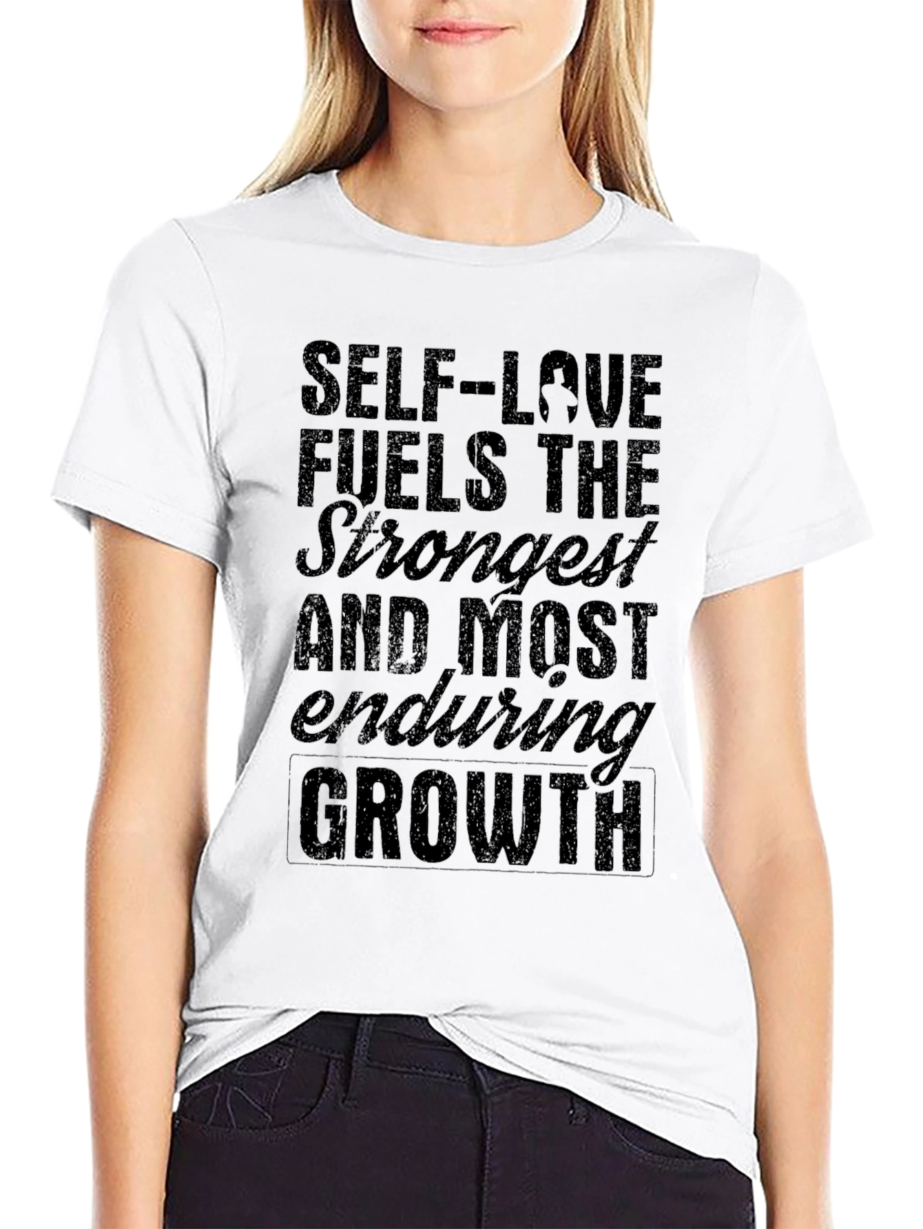 Self-Love Fuels Growth Black T-Shirt