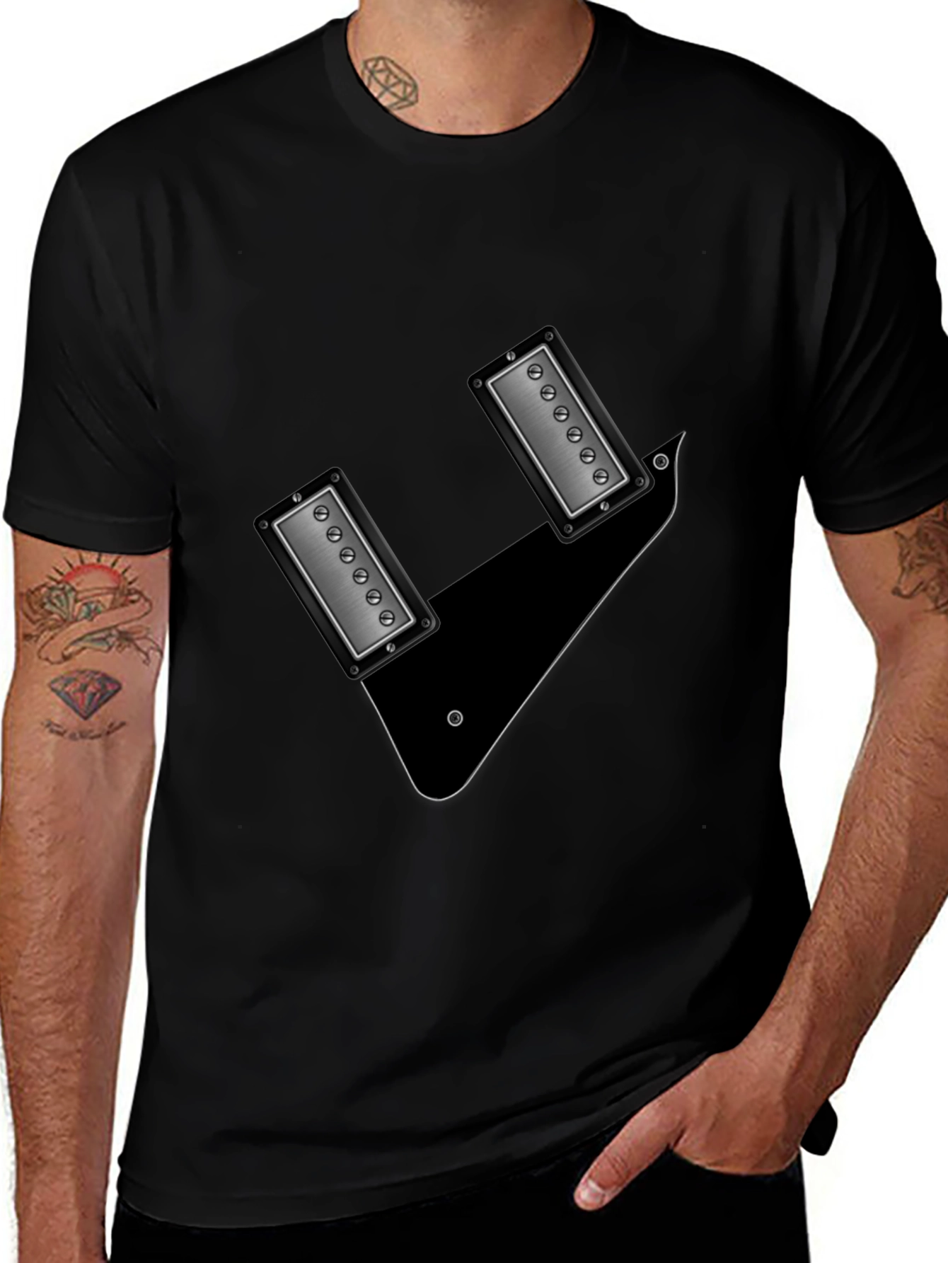 Electric Guitar Pickups Graphic T-Shirt - Rock Music Tee