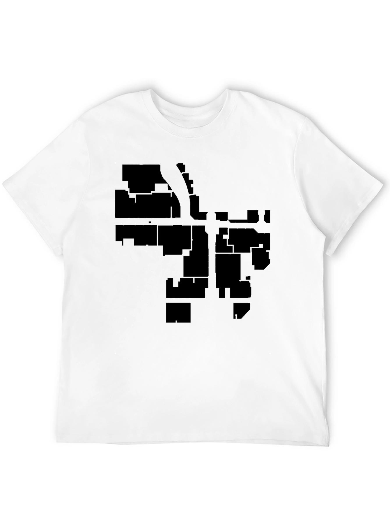 Urban Grid Black T-Shirt - Cityscape Style