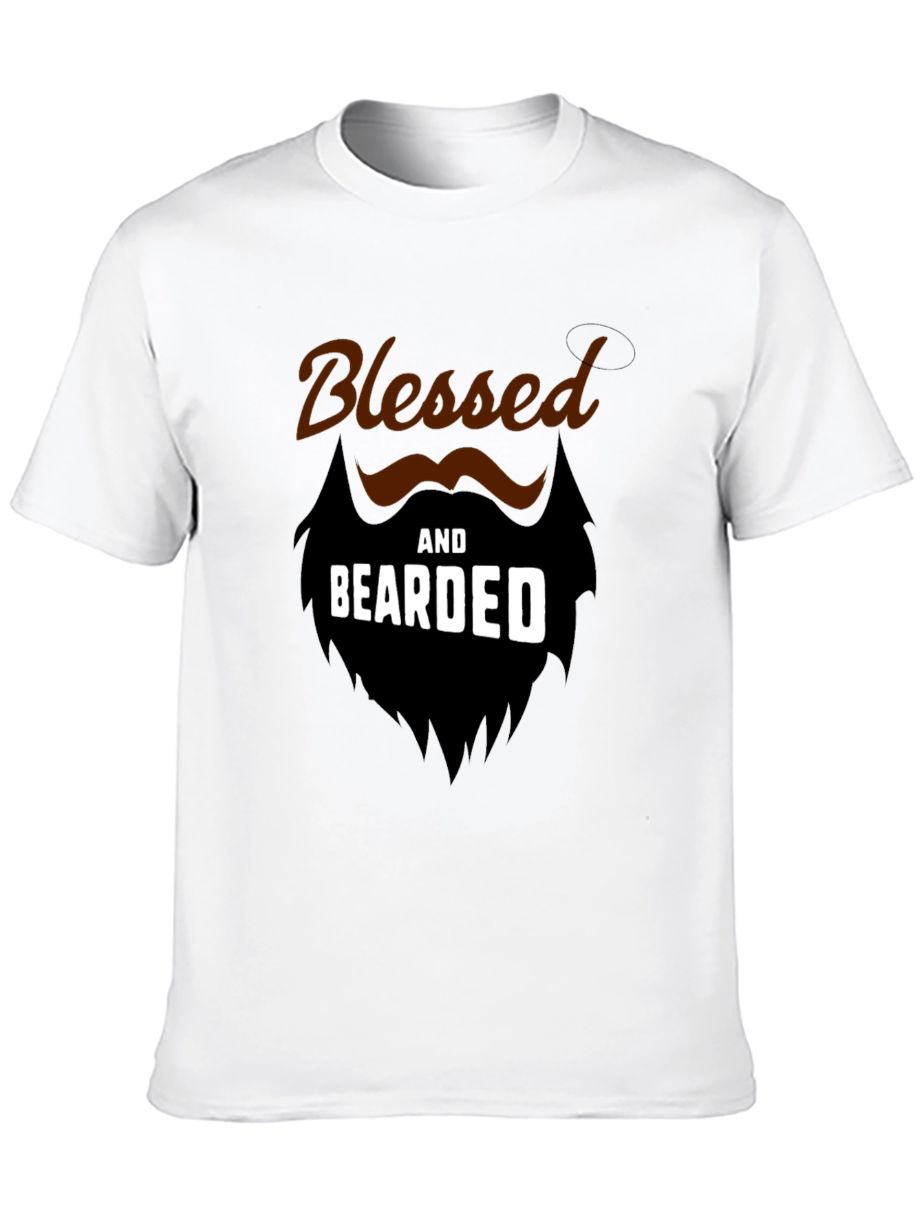 Blessed and Bearded Black Graphic T-Shirt