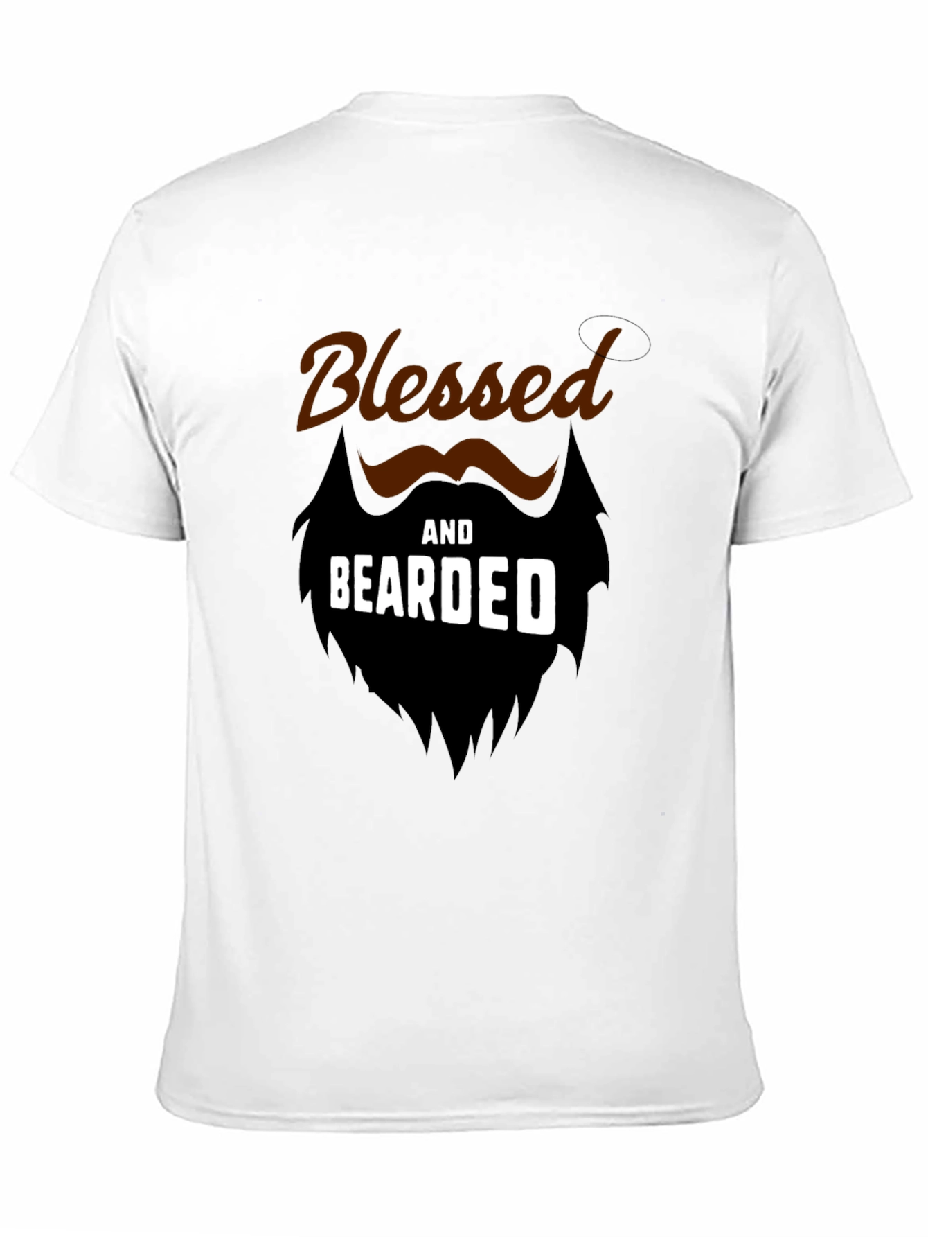 Blessed and Bearded Black Graphic T-Shirt