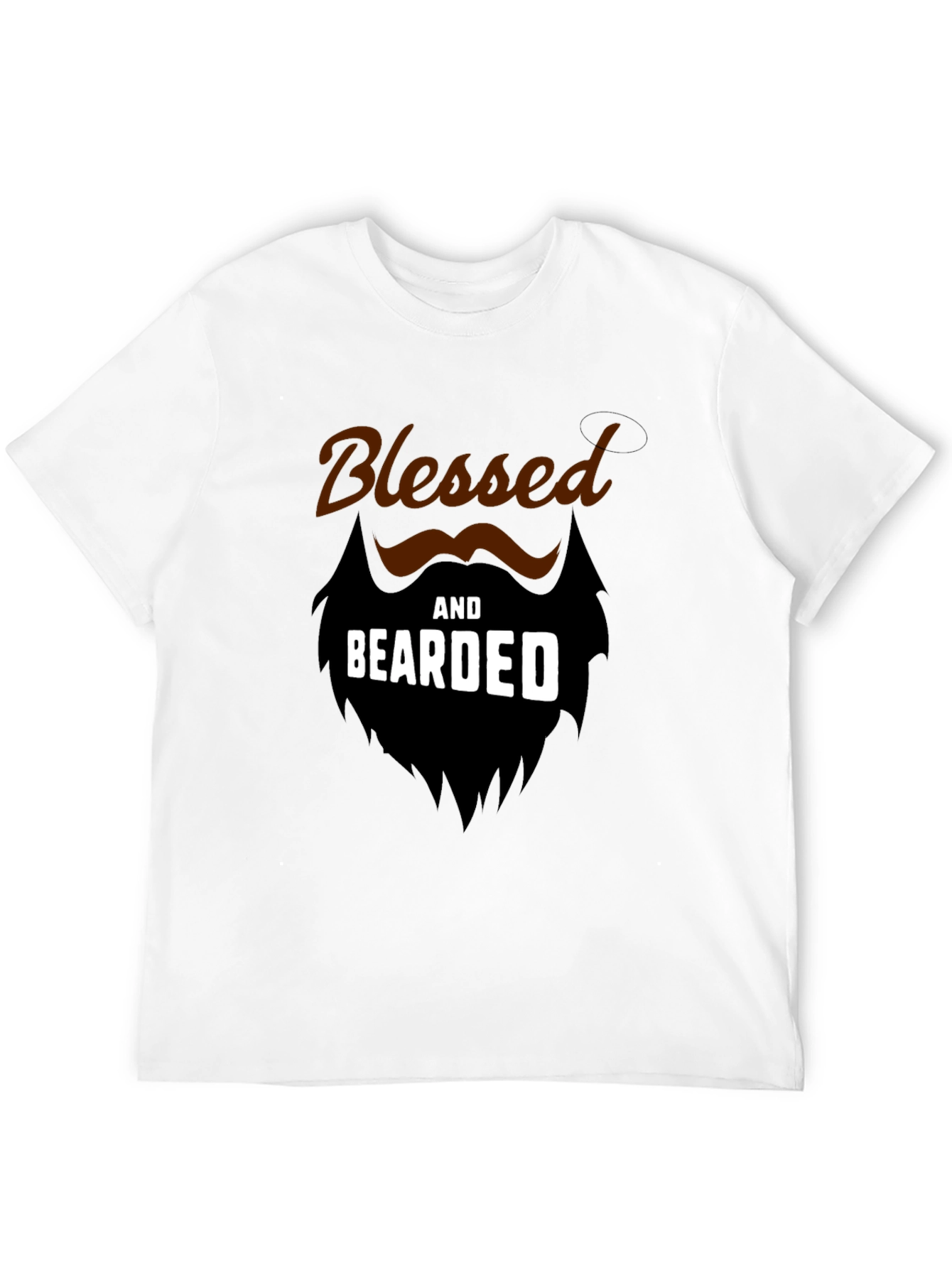 Blessed and Bearded Black Graphic T-Shirt