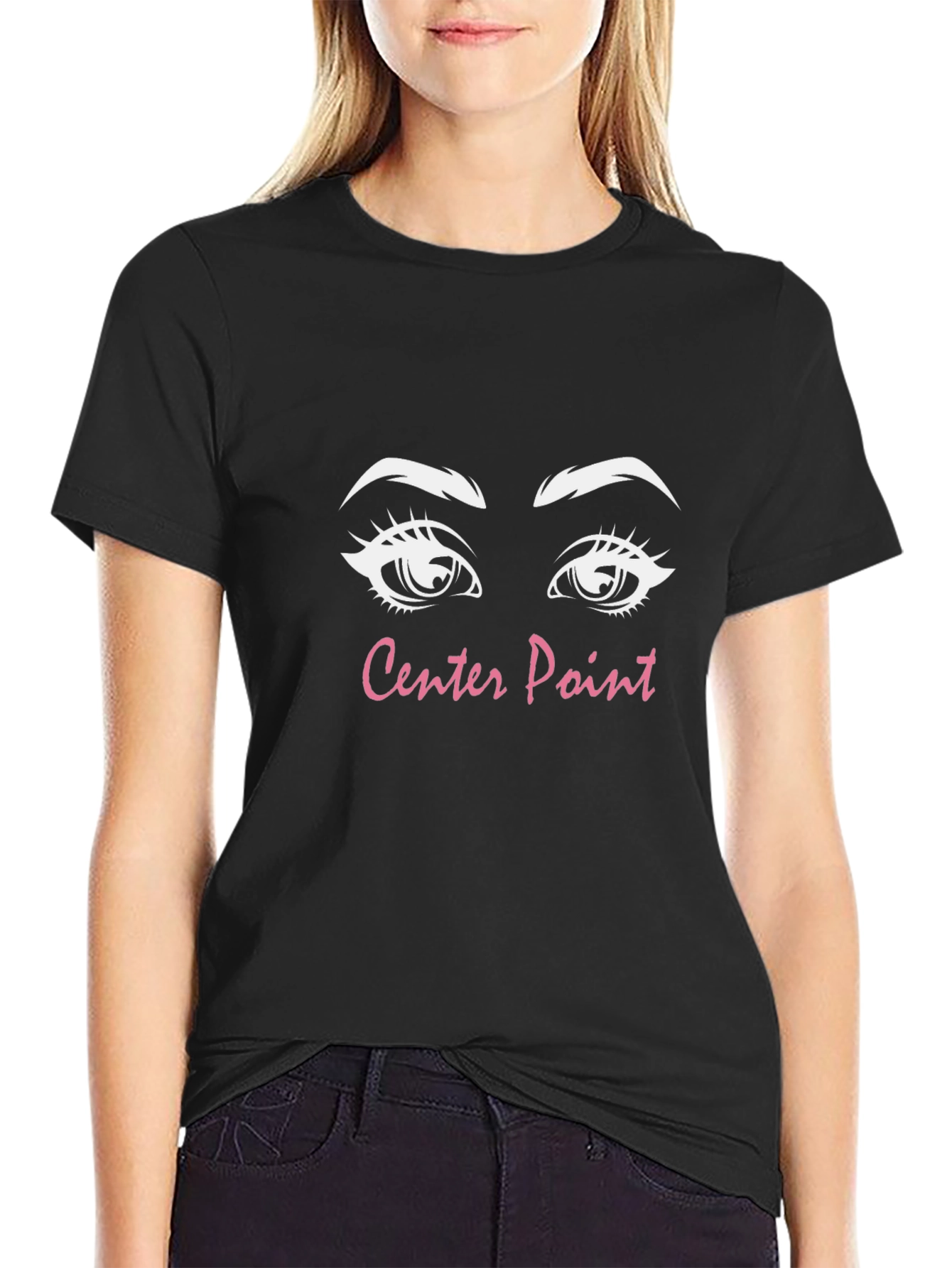 Center Point Graphic Tee - Stylish Black T-Shirt
