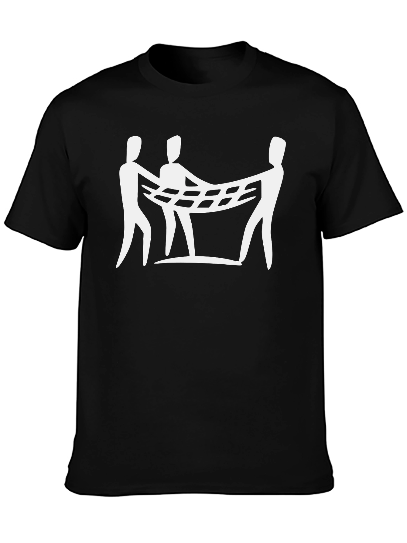Abstract Net Carrier Black T-Shirt