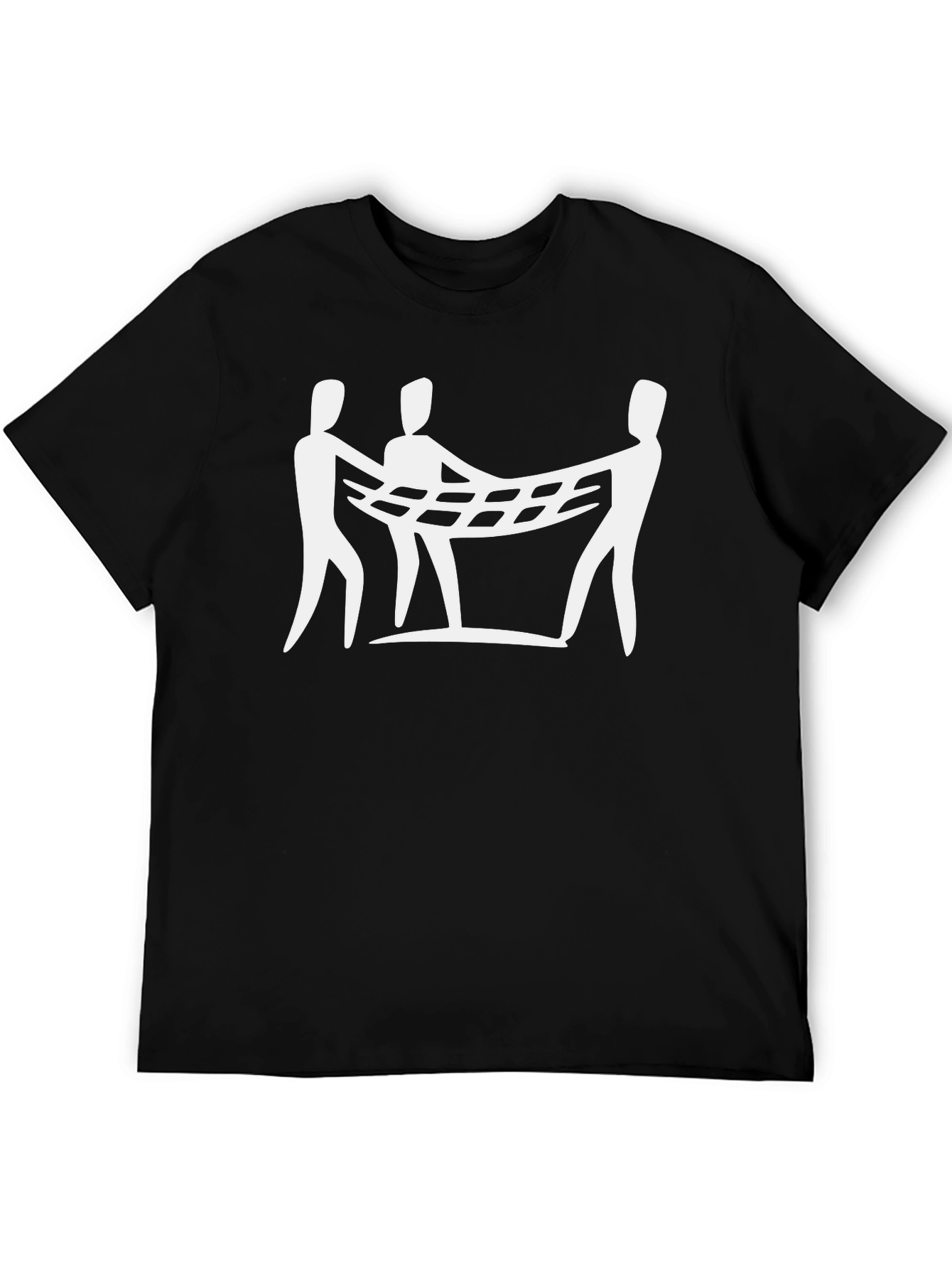 Abstract Net Carrier Black T-Shirt